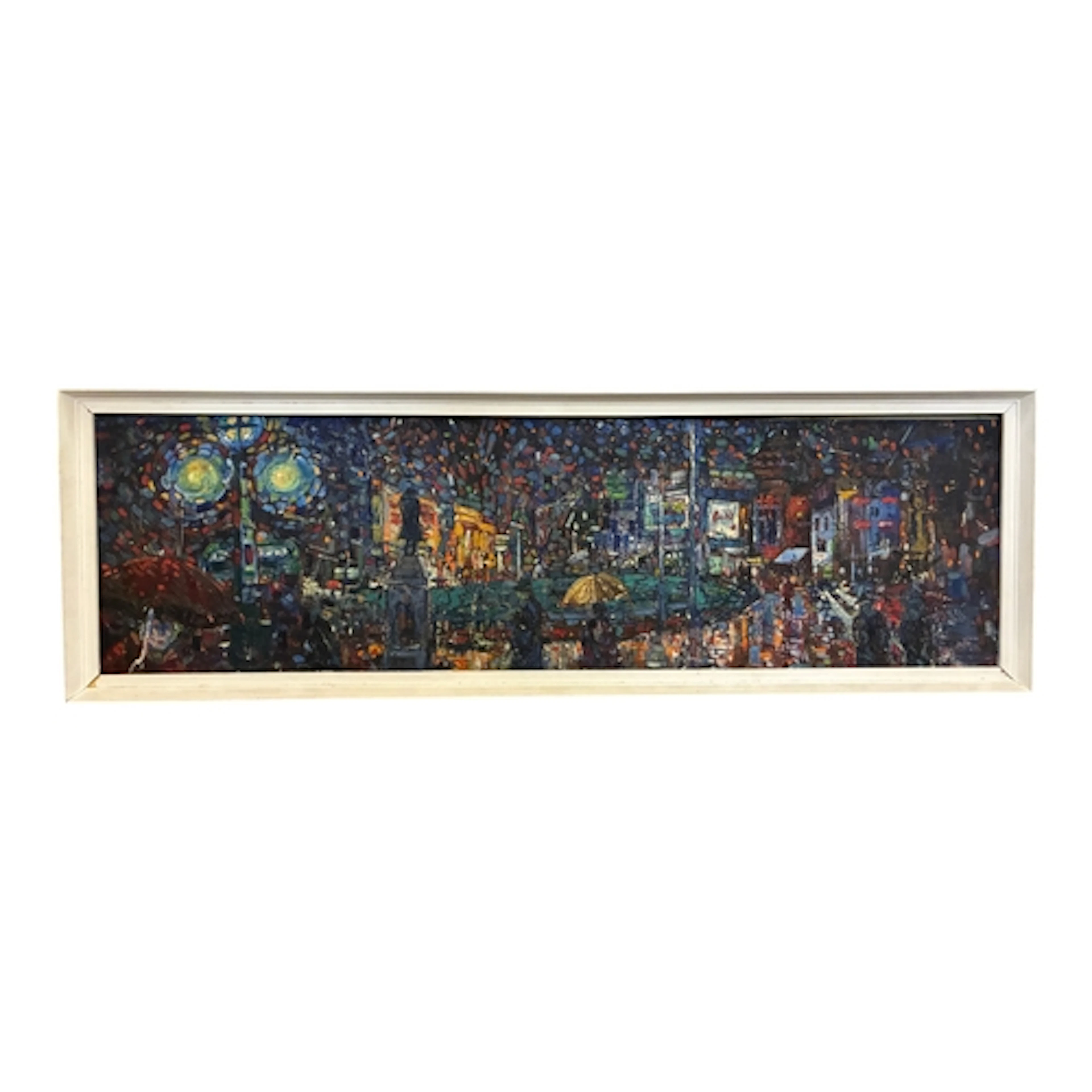 20th Century School - Post-impressionist cityscape panorama,...