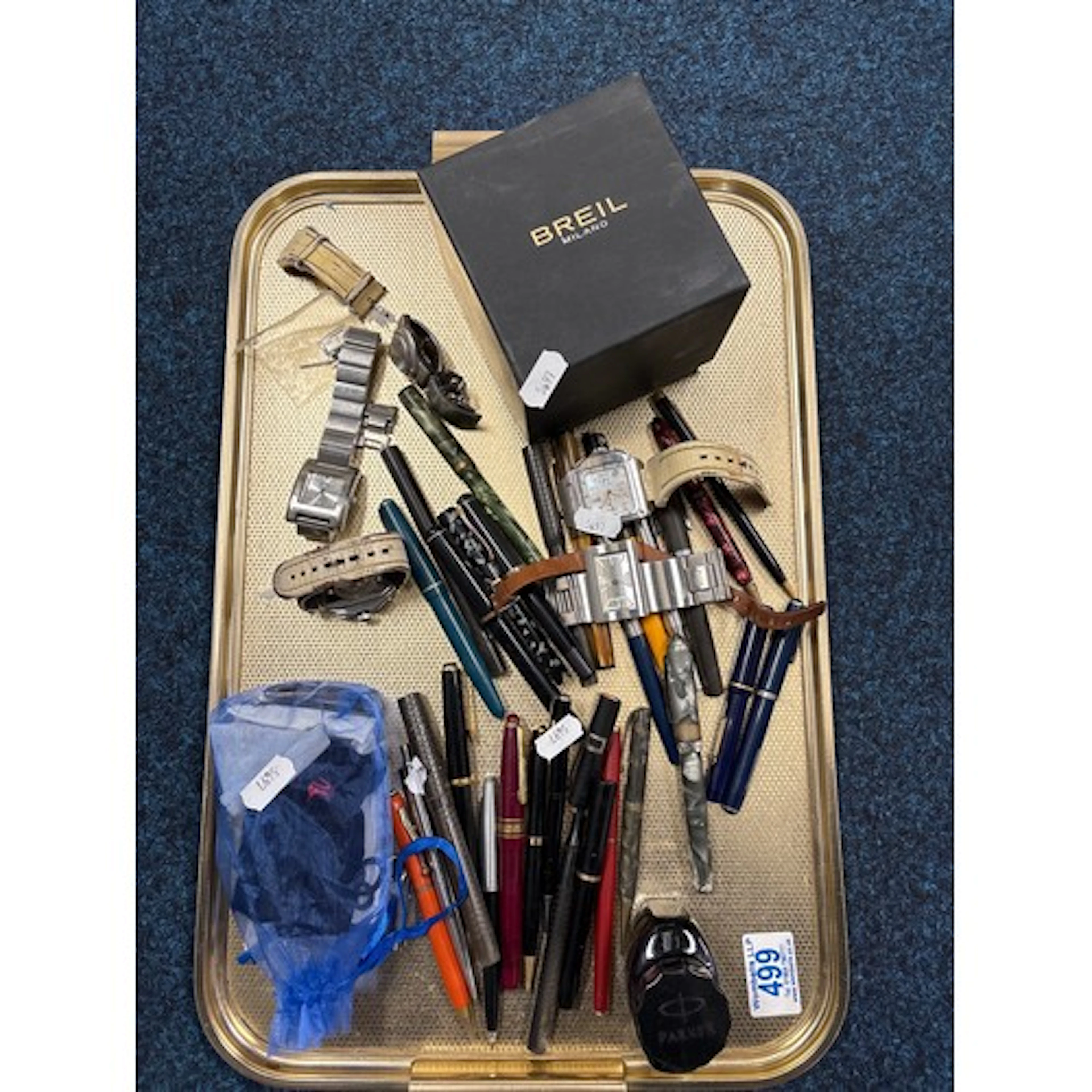 A qty of pens, watches to inc Storm, Breil