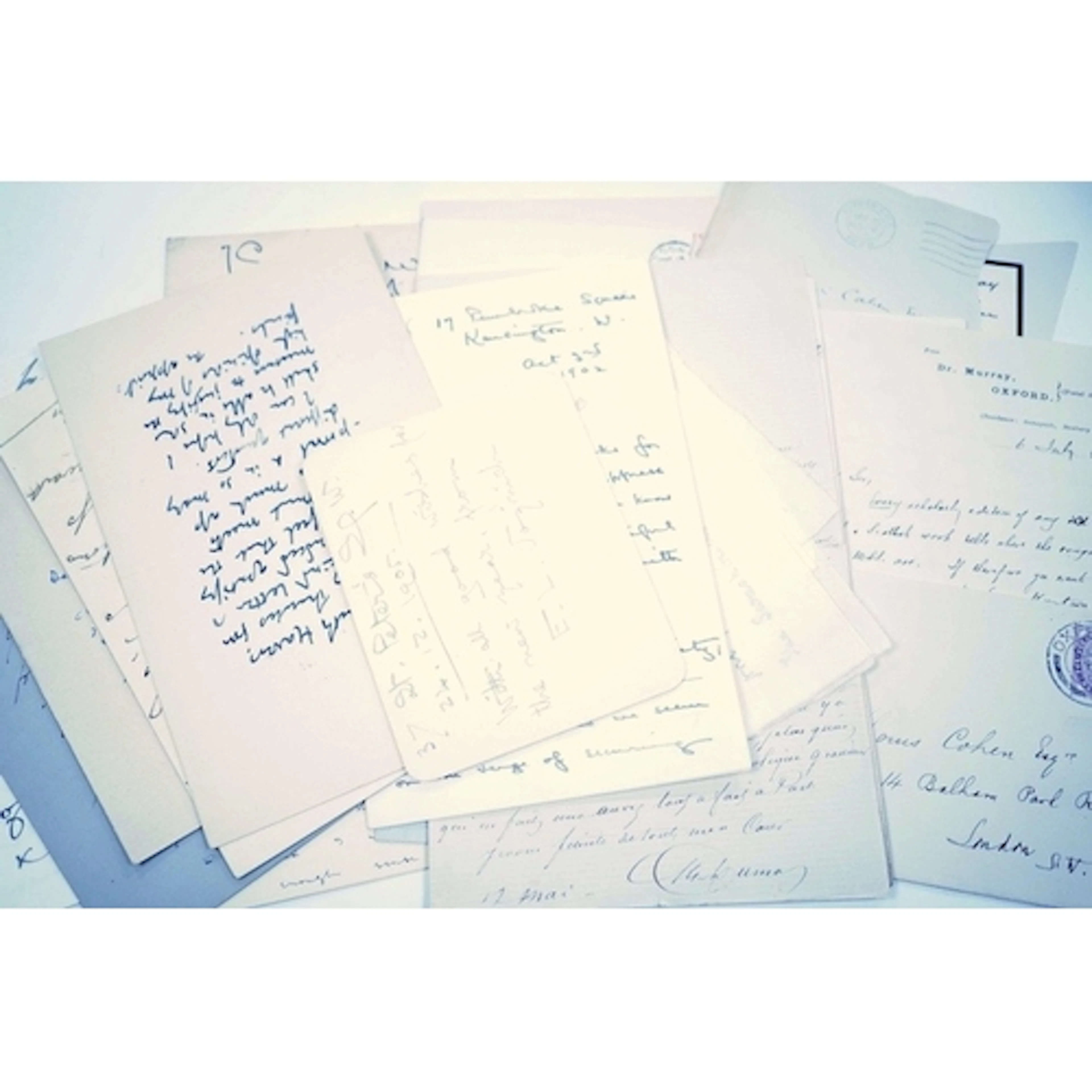 Collection of 20 manuscripts letters relating to literature ...