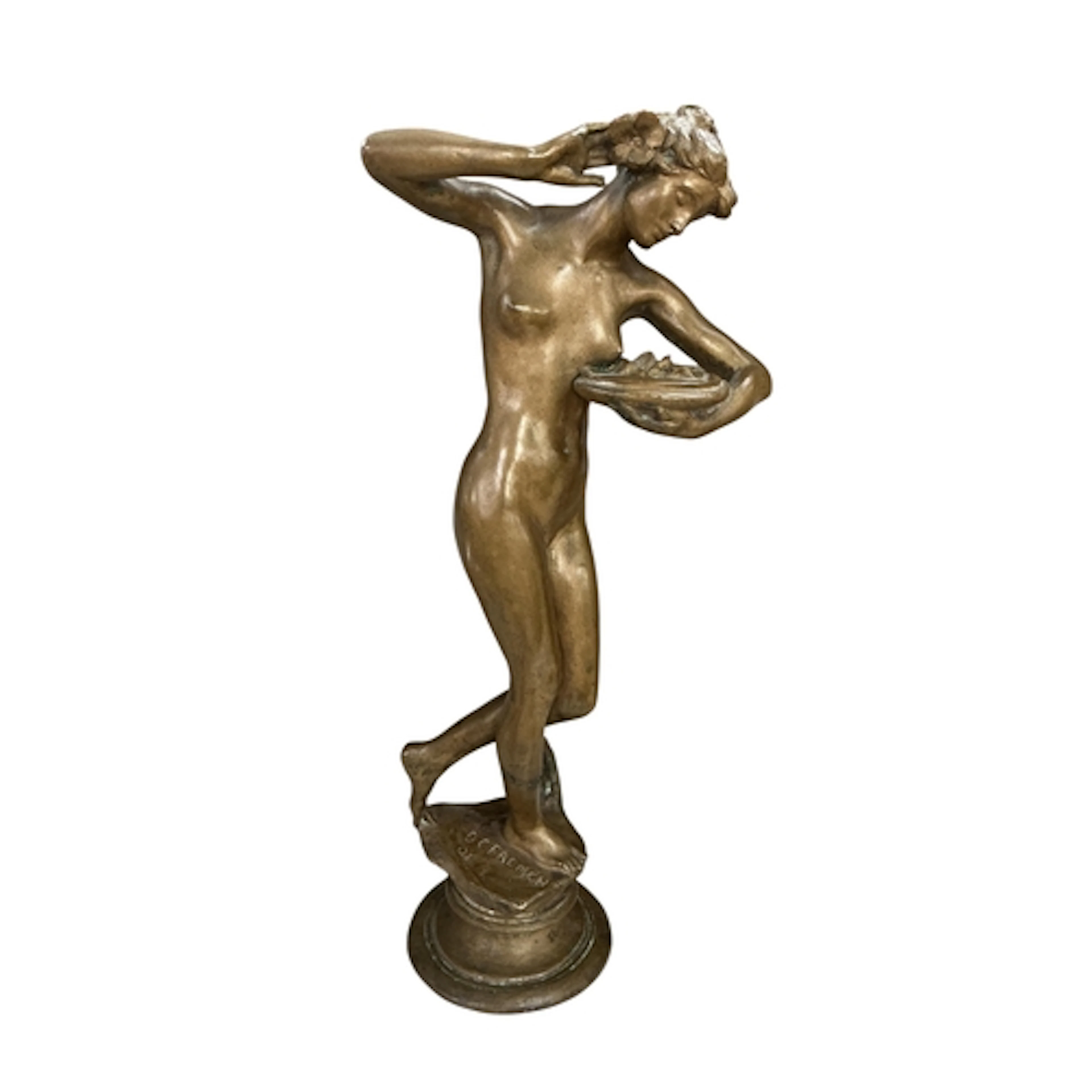 After Daniel Chester French, a bronze female nude modelled s...