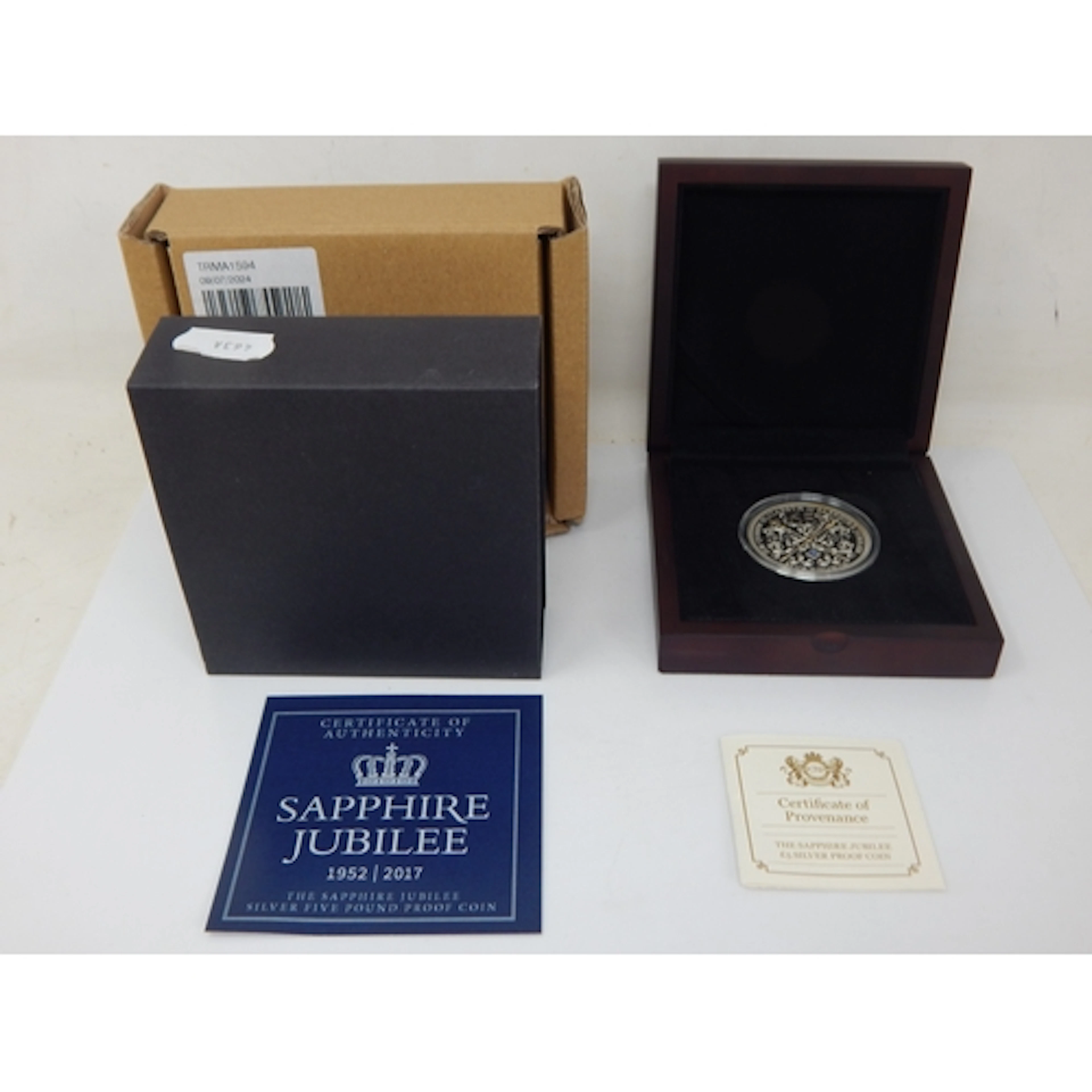 2017 UK £5 Silver Proof Coin, The Sapphire Jubilee, in Case ...