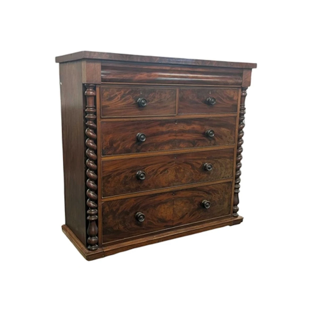 A 19th century Victorian mahogany chest of drawers. The ches...