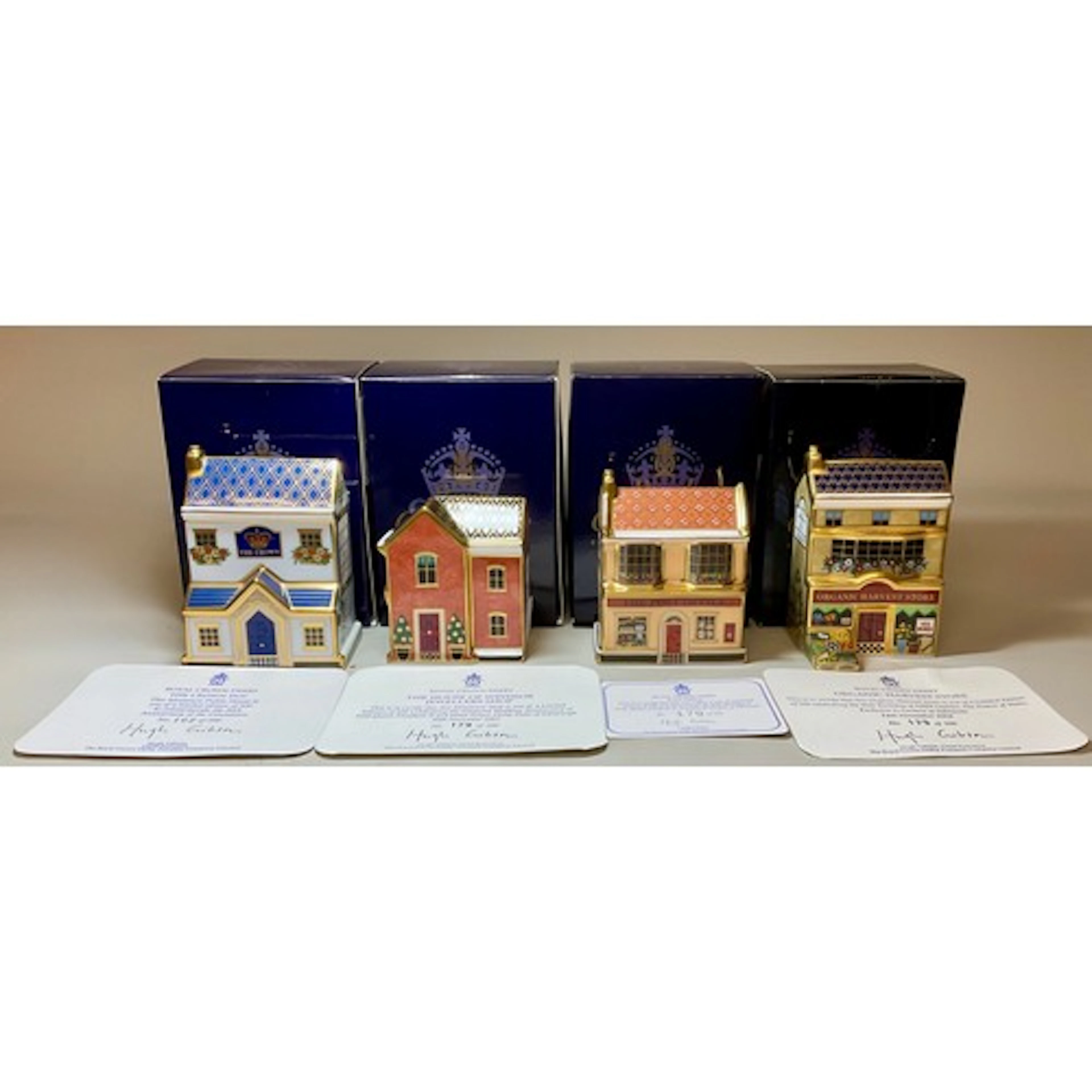 A Royal Crown Derby miniature model building, Organic Harves...