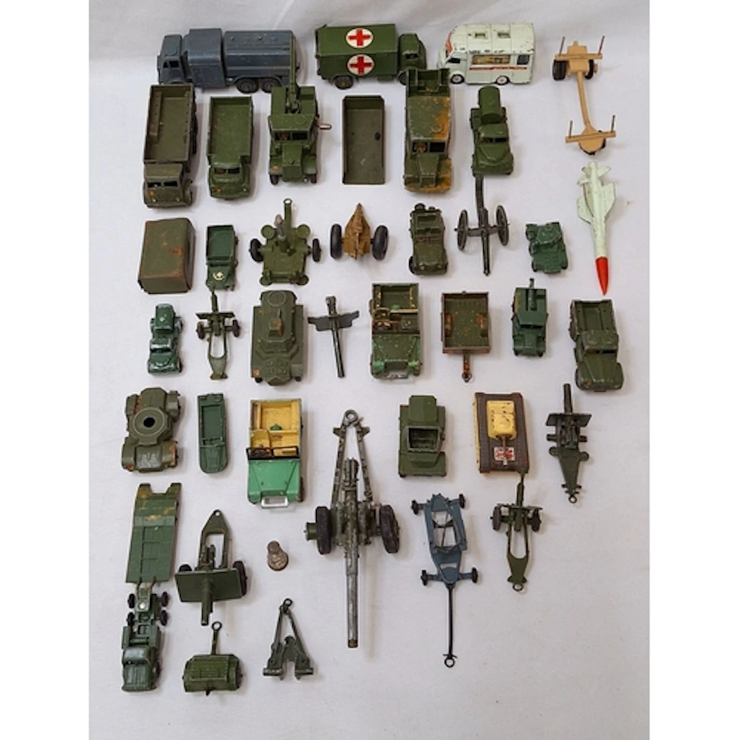 Military Die Cast Model Vehicles incl. Dinky Supertoys Press...