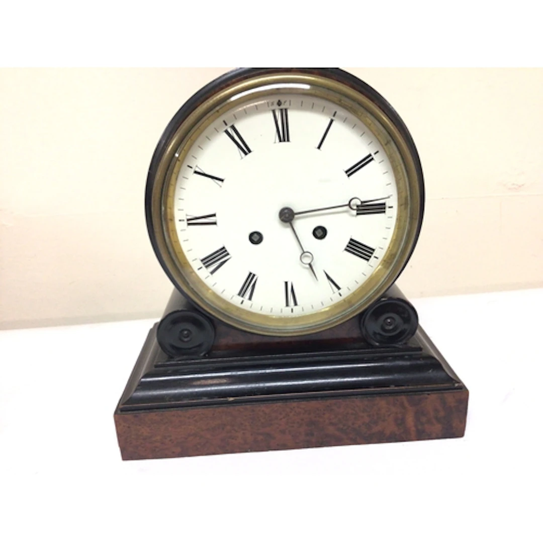 A Nice quality Victorian mantel clock with a white ena...