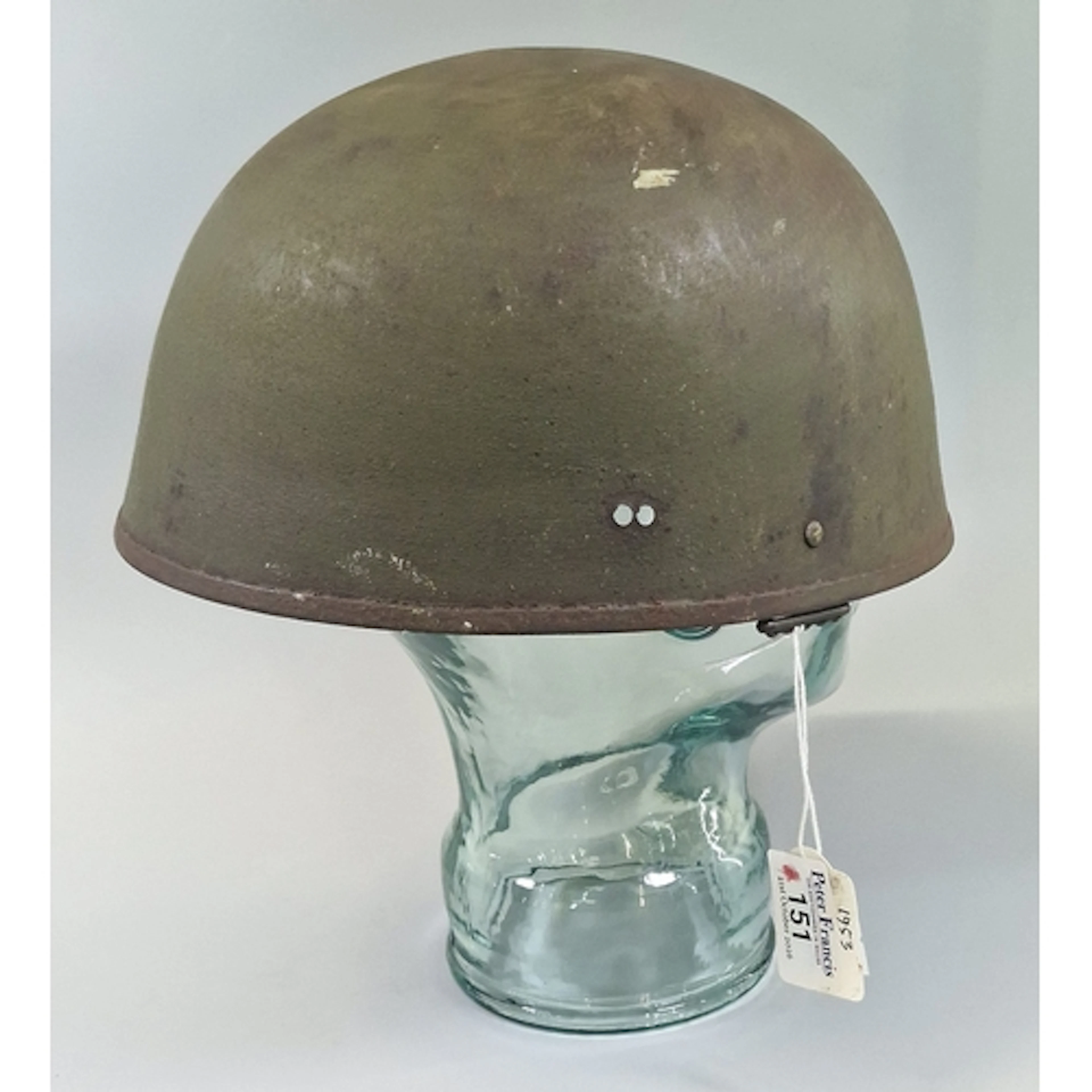 British HSAT paratrooper-style helmet, dated 1953, with stee...