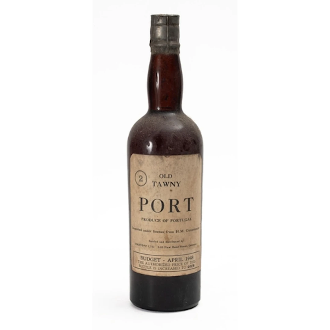 A bottle of Old Tawny Port Budget 1948. Fill level to high s...