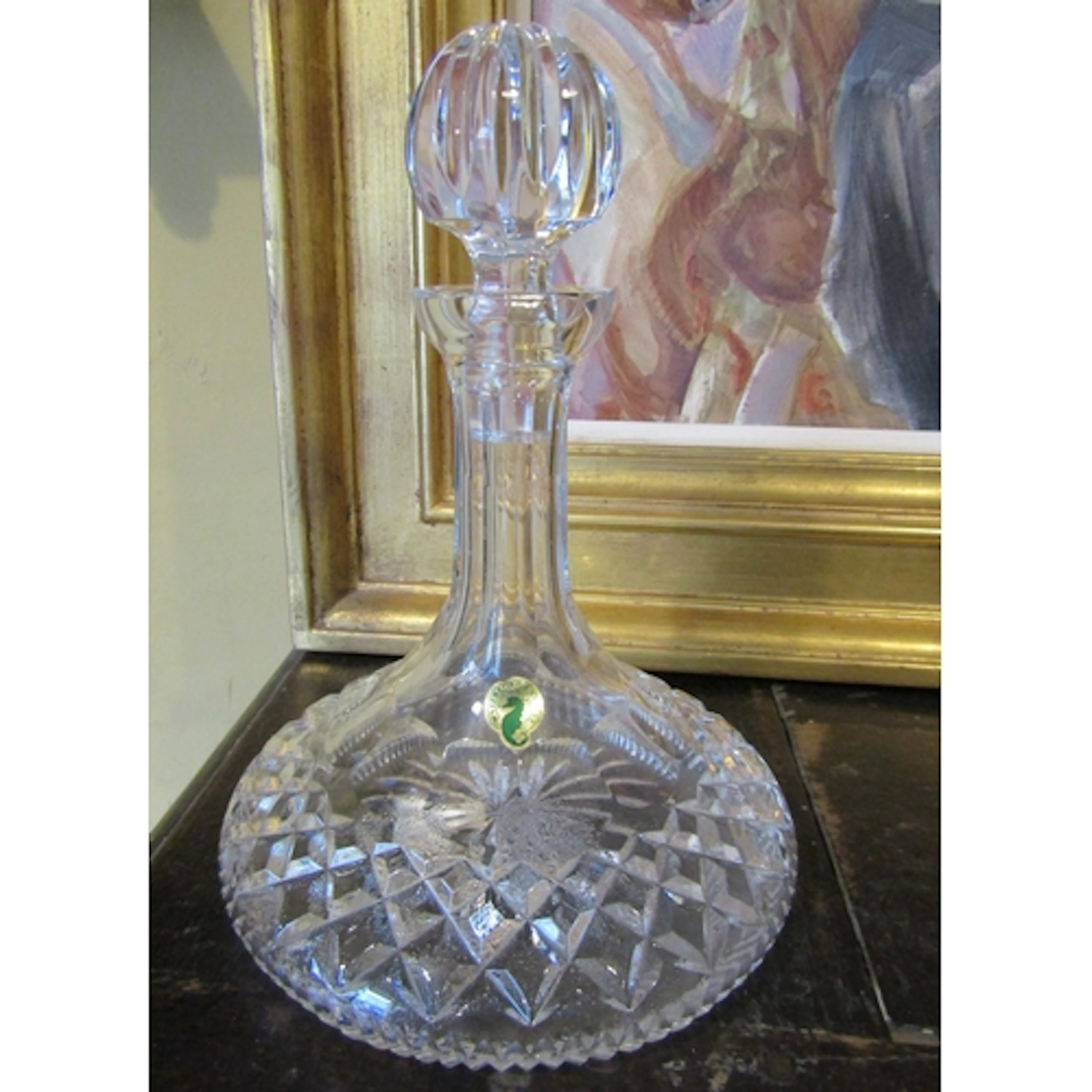 Waterford Crystal Ship's Decanter with Original Stopper Appr...