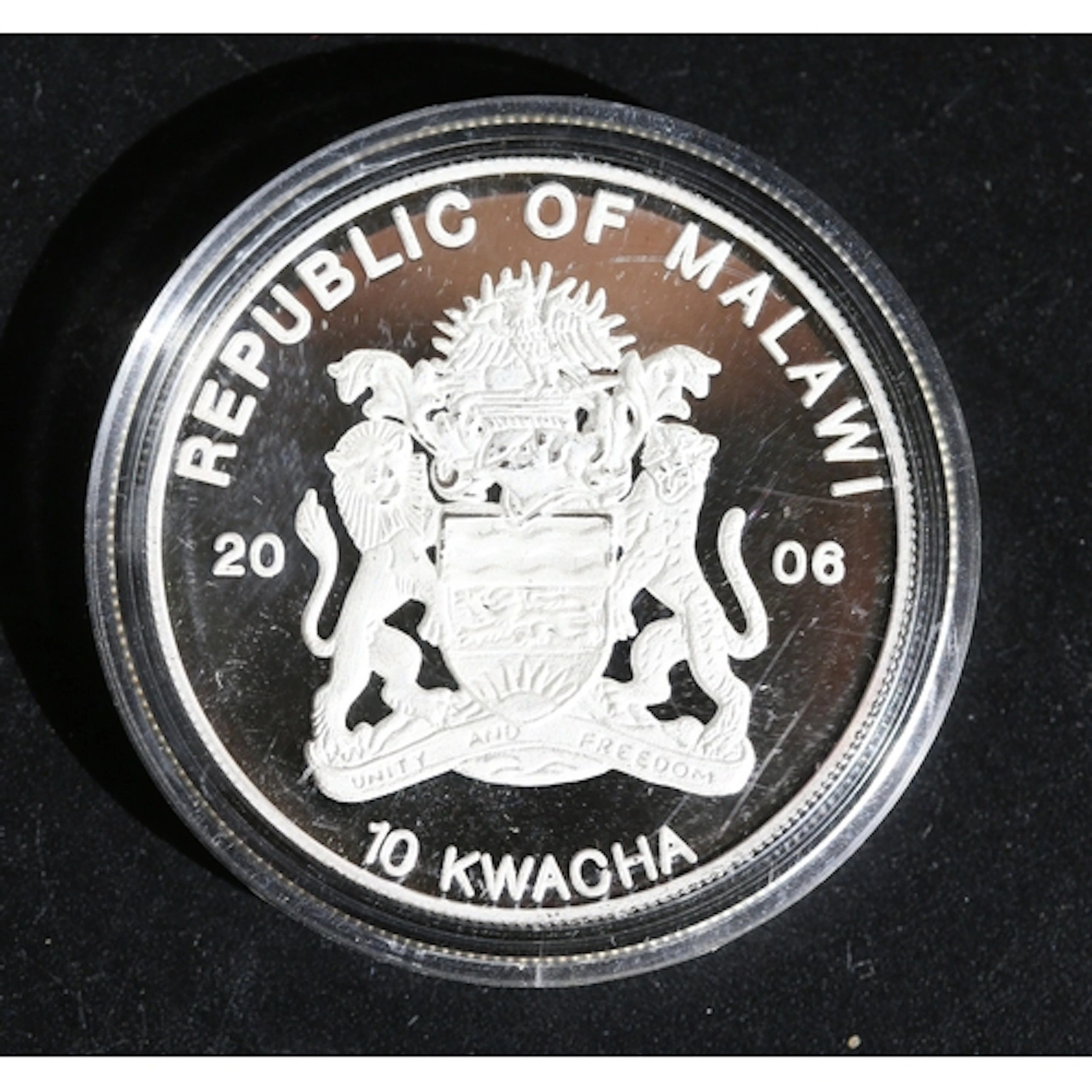 Sterling Silver Commemorative Malawi 10 Kwacha Coin 'H.M. Qu...