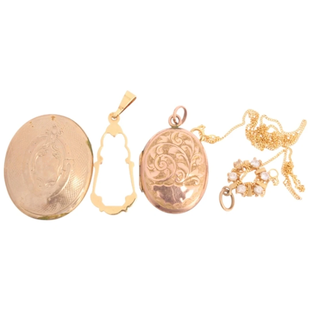 Various jewellery, including 9ct cubic zirconia pendant, 9ct...