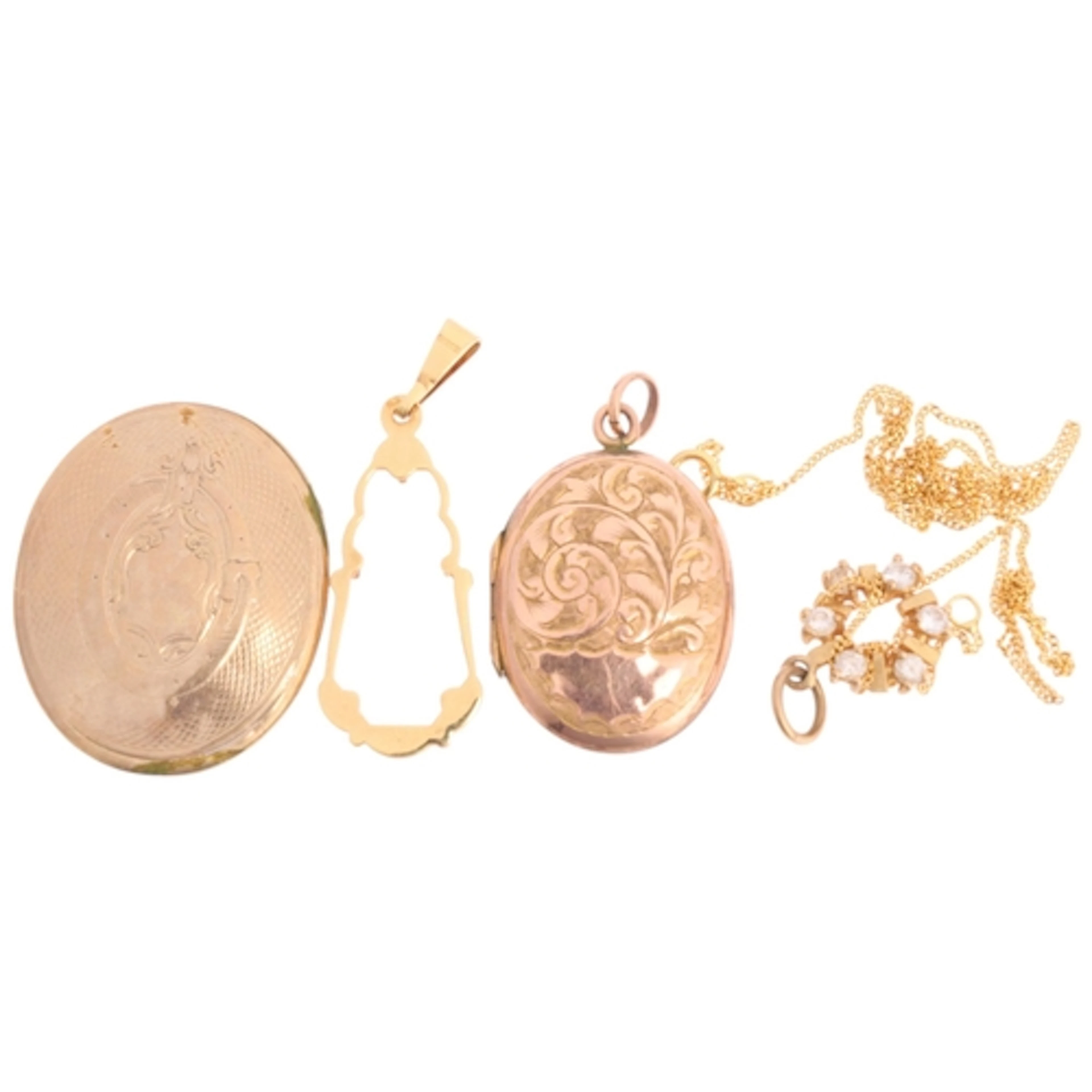 Various jewellery, including 9ct cubic zirconia pendant, 9ct...