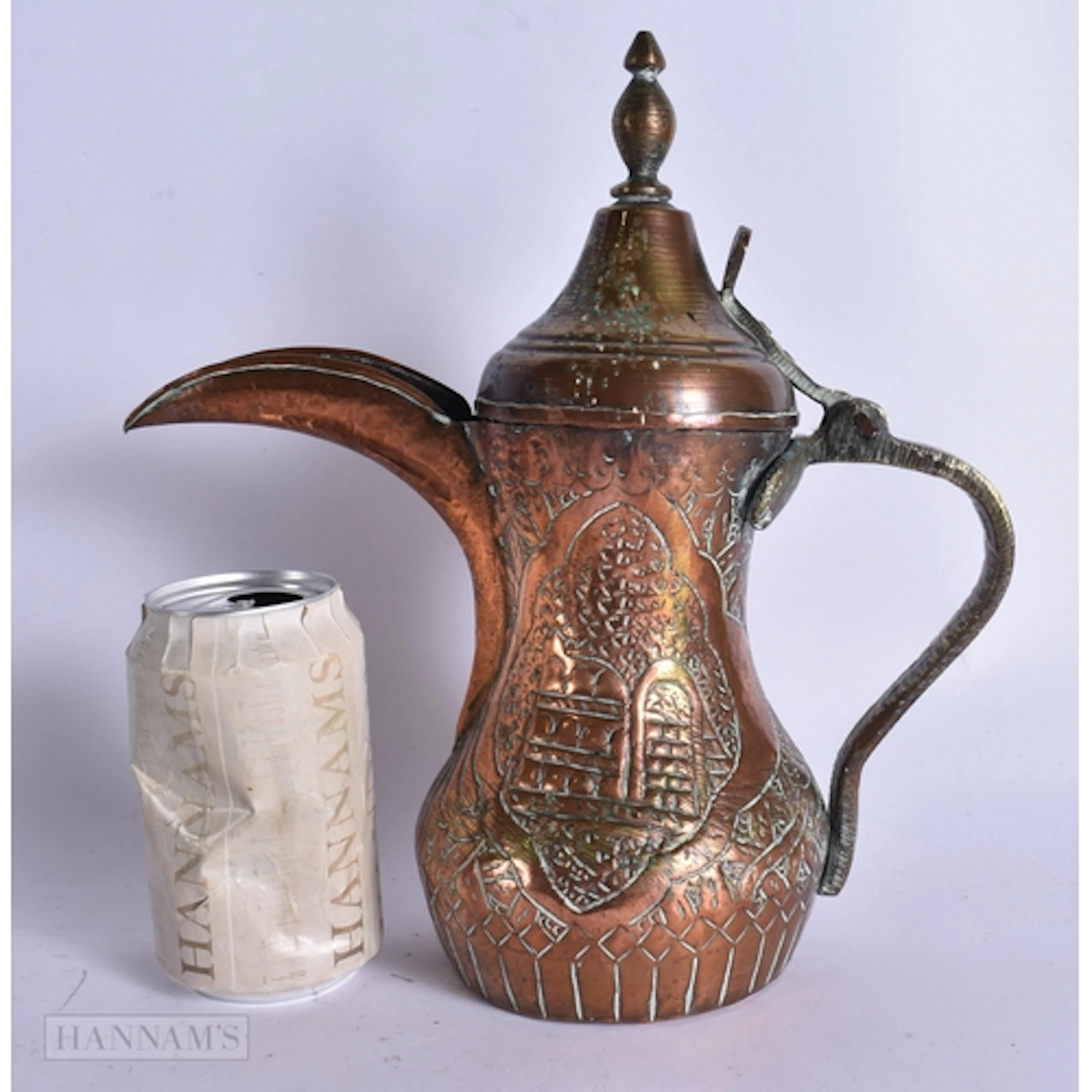 AN UNUSUAL ANTIQUE ISLAMIC MIDDLE EASTERN COFFEE POT. 27 cm ...