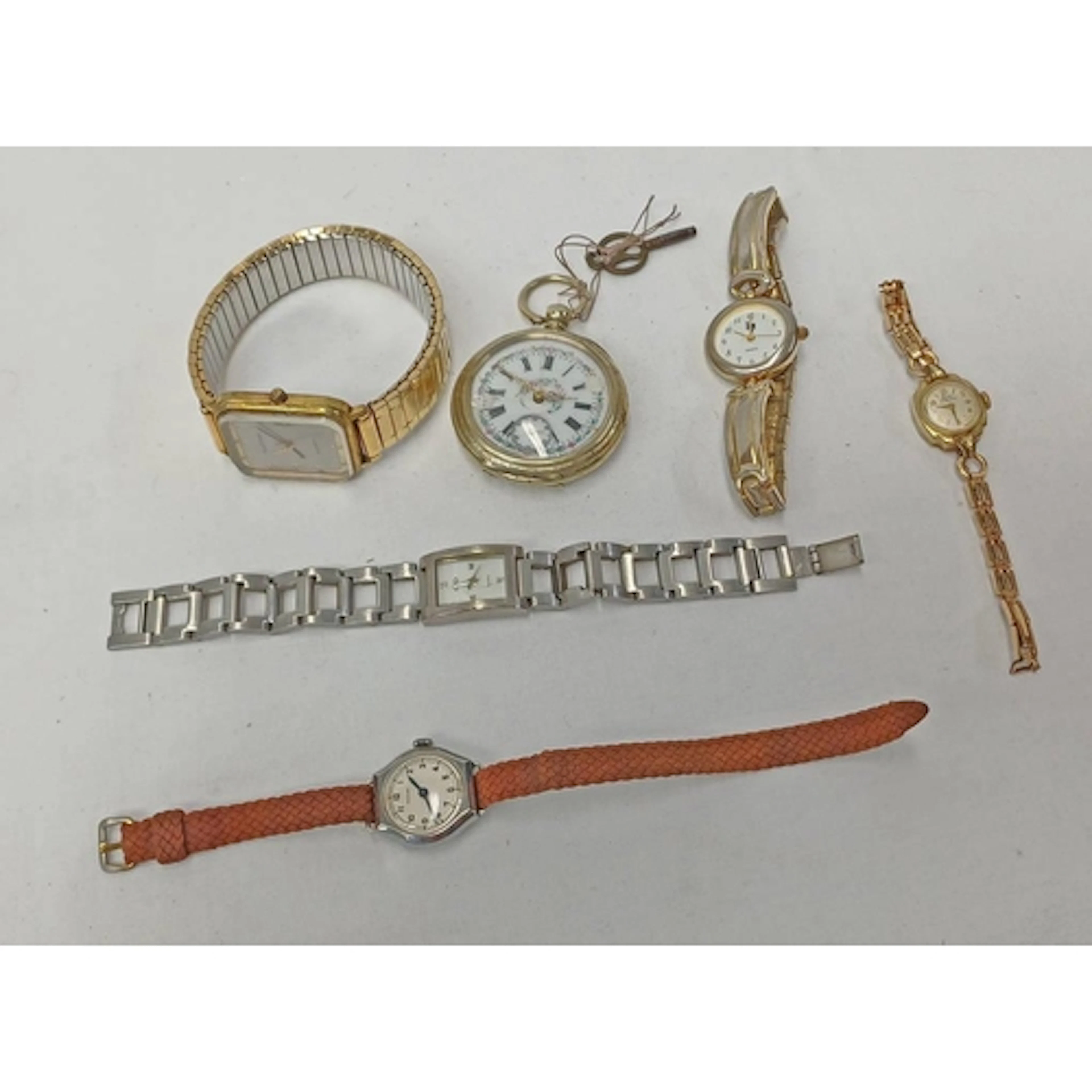 OPENFACE POCKETWATCH & VARIOUS WRISTWATCHES