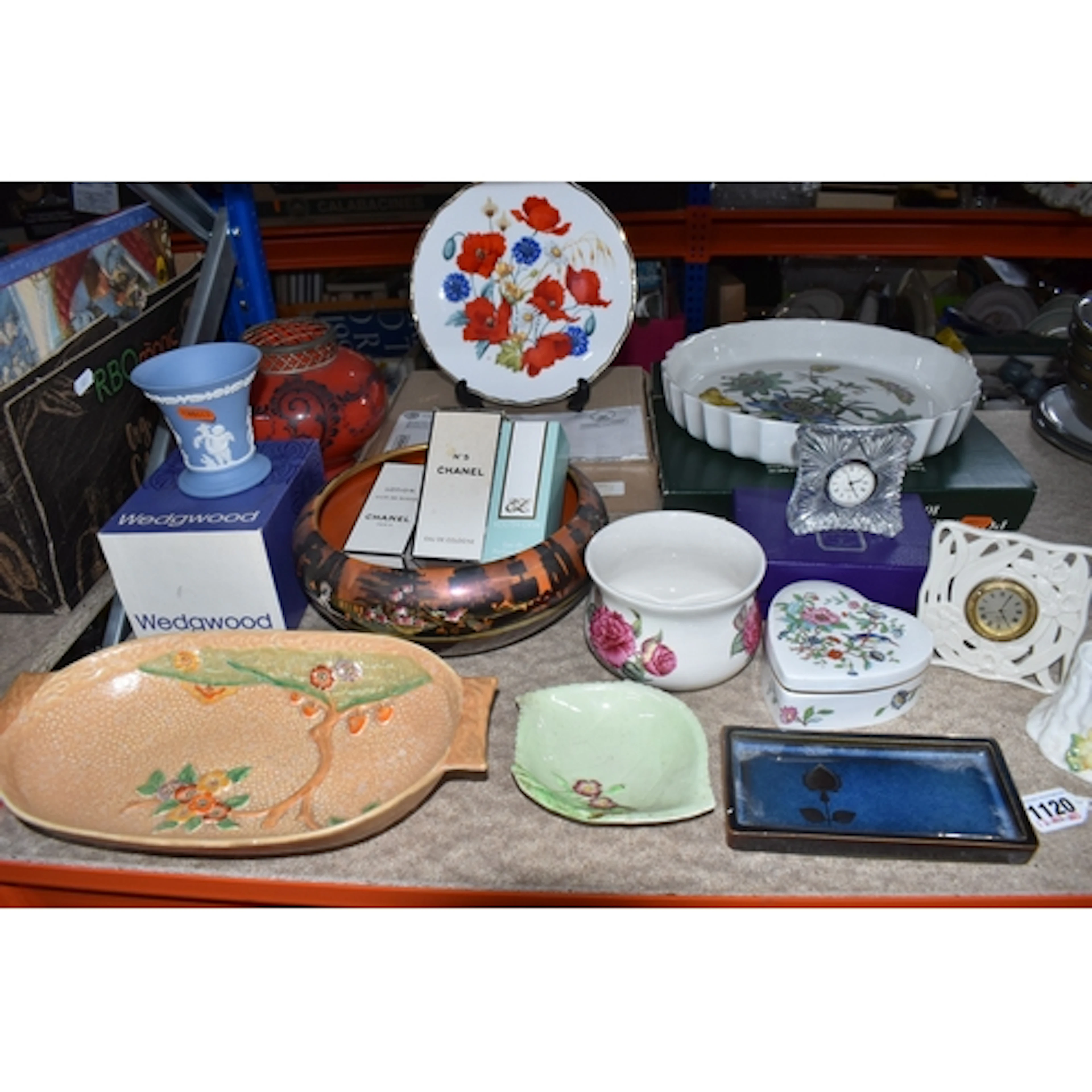 A GROUP OF CERAMICS AND GIFTWARE, to include vintage Chanel ...