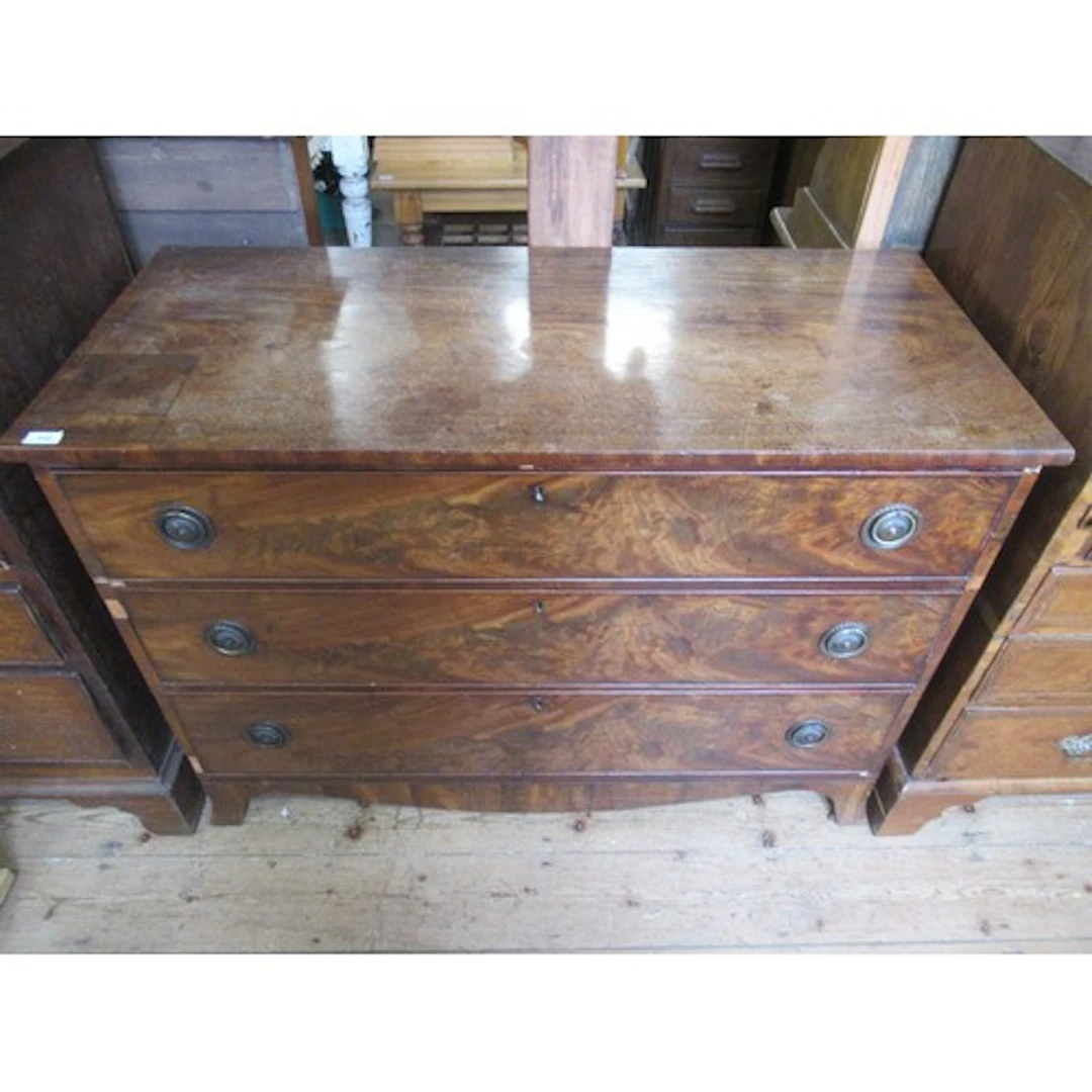 A 19th century mahogany chest of drawers width 47ins, depth...
