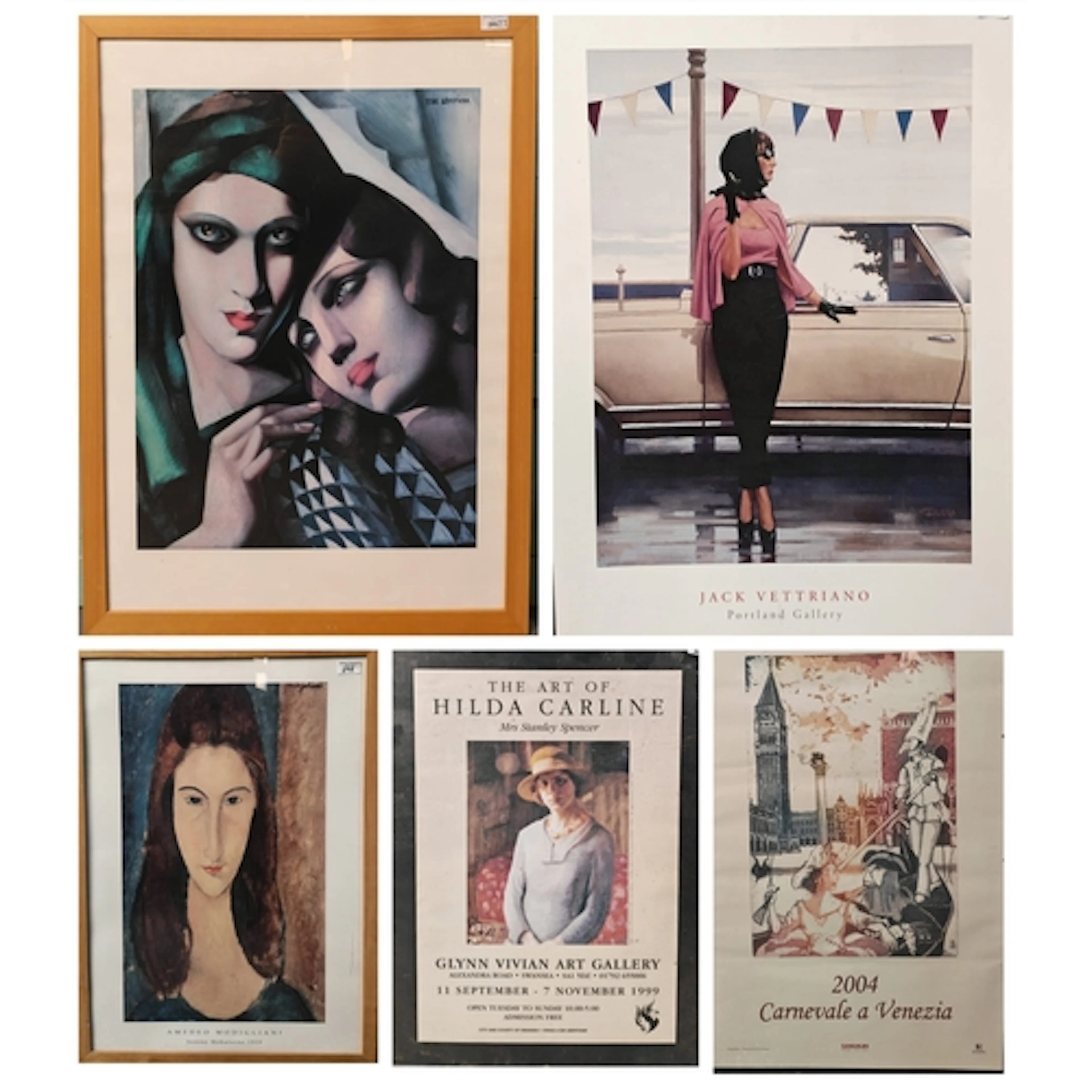 Group of fashion and other type of furnishing posters and pr...