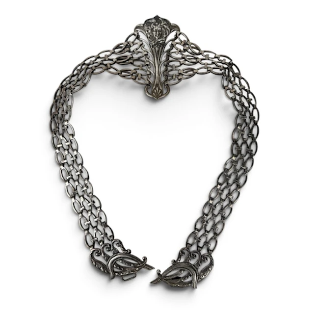 ART NOUVEAU SILVER BELT Weight: 114gms