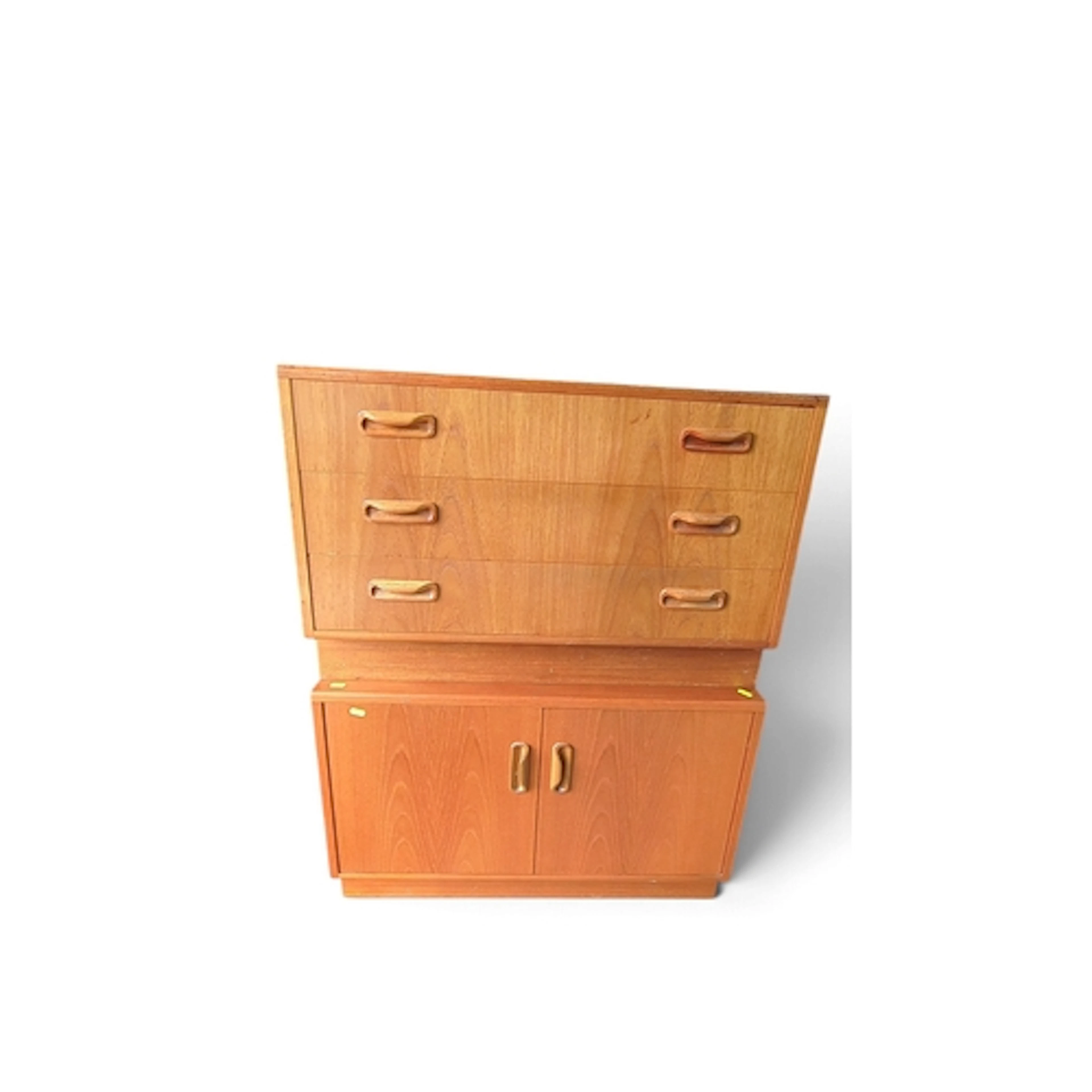 G-Plan mid-century teak chest of three drawers; together wit...