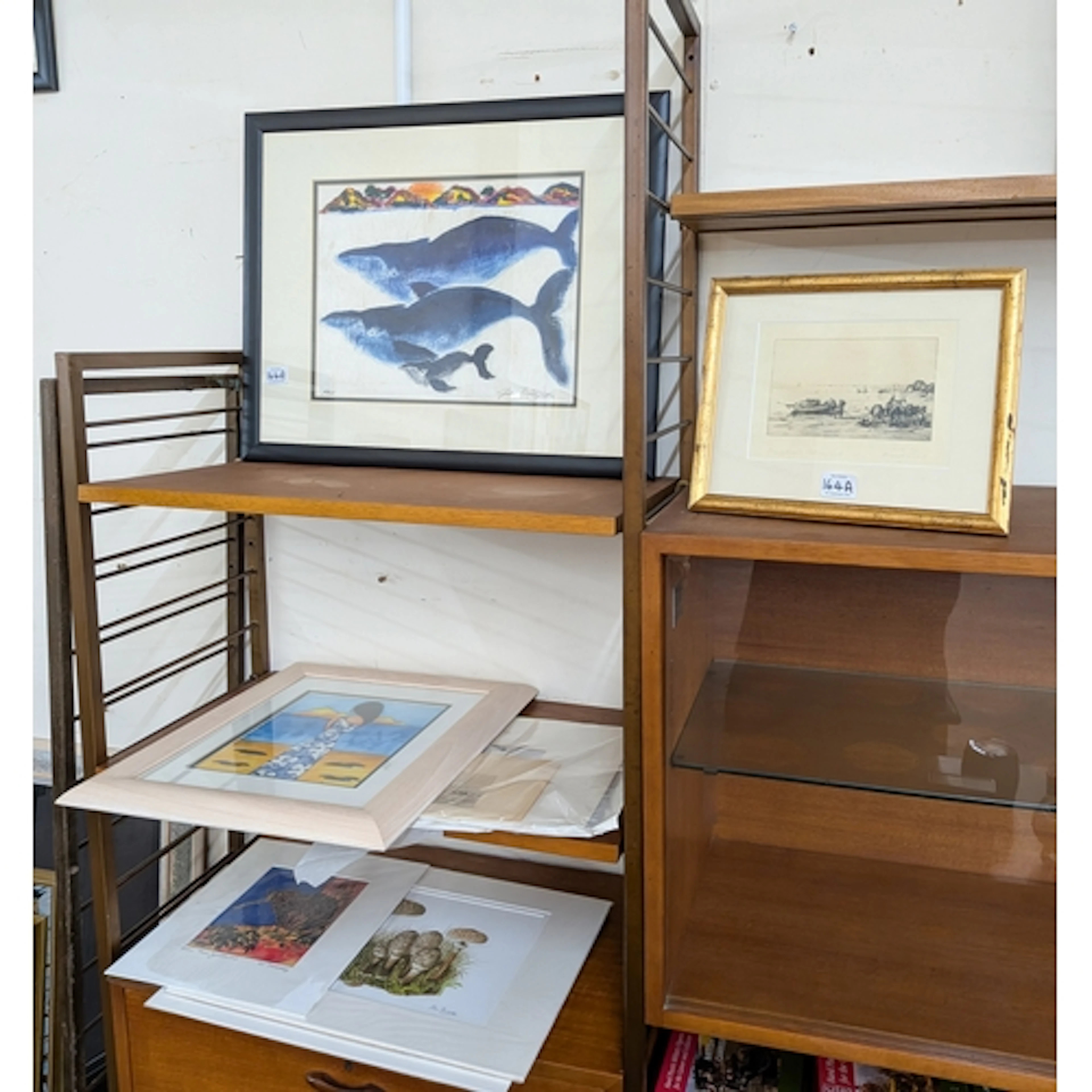 A collection of unframed prints together with an engraving o...
