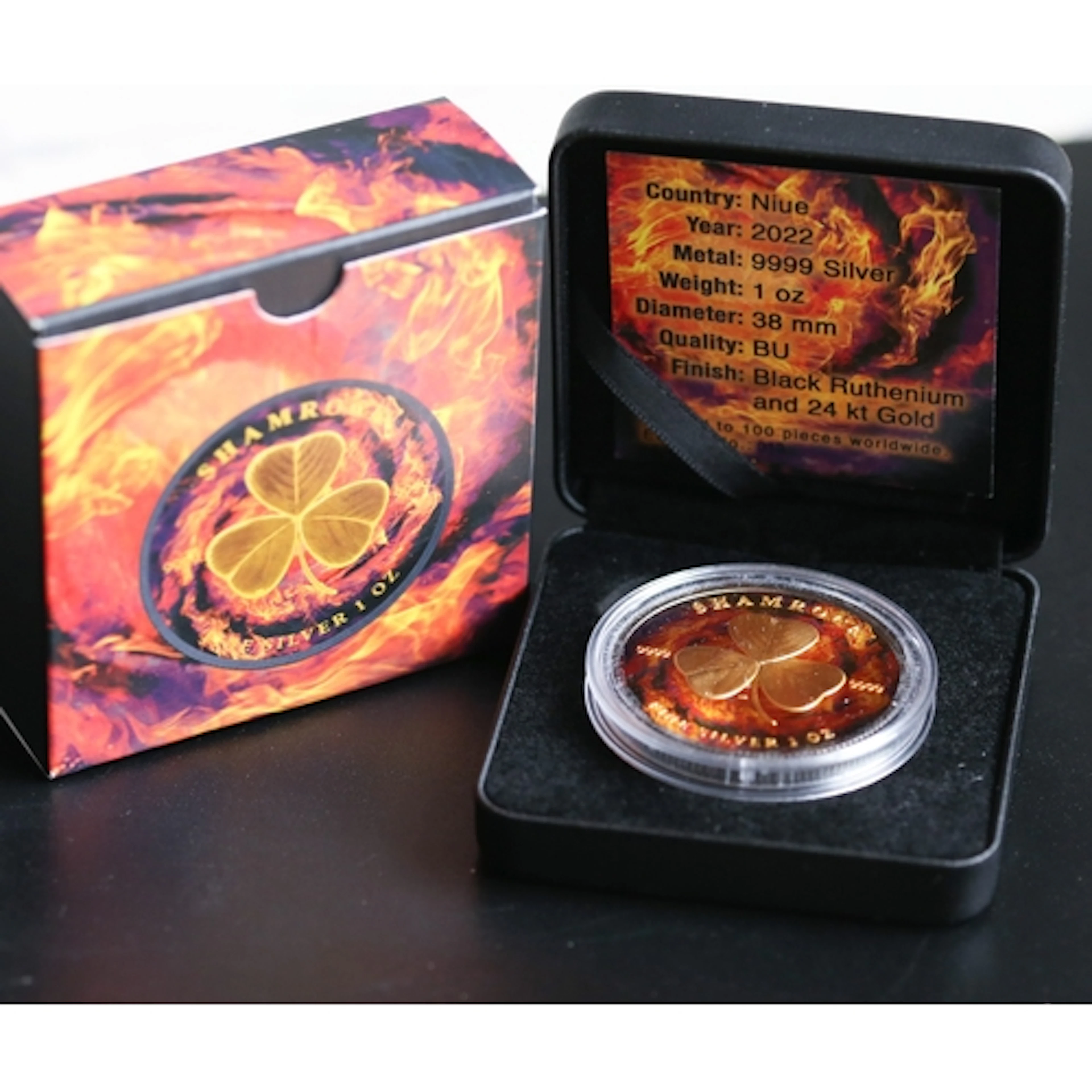 Limited Edition 1 Ounce Fine 999.9 Silver 2 Dollars Coin Bla...