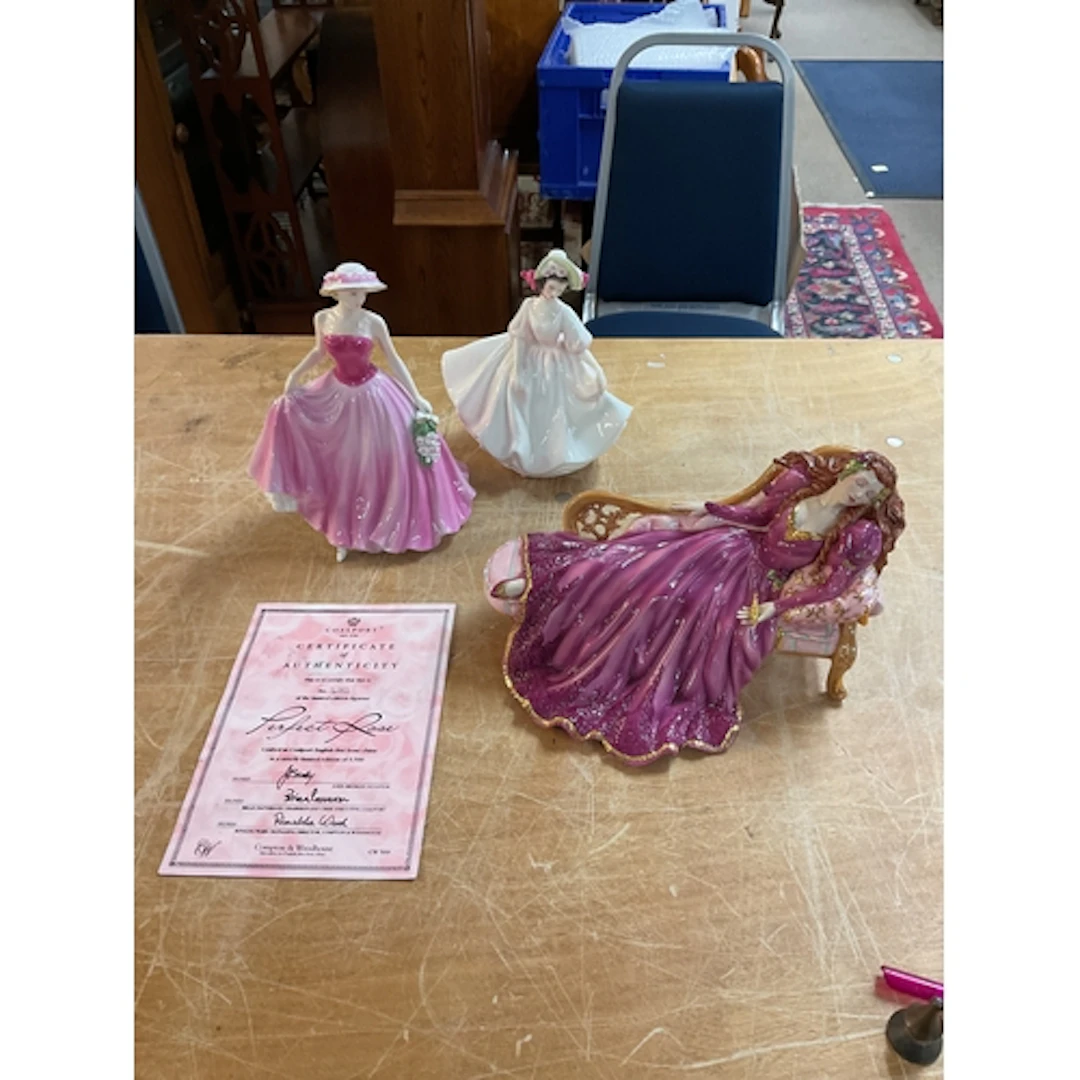 Coalport perfect rose, Royal Doulton Sunday Best HN 2698 and...