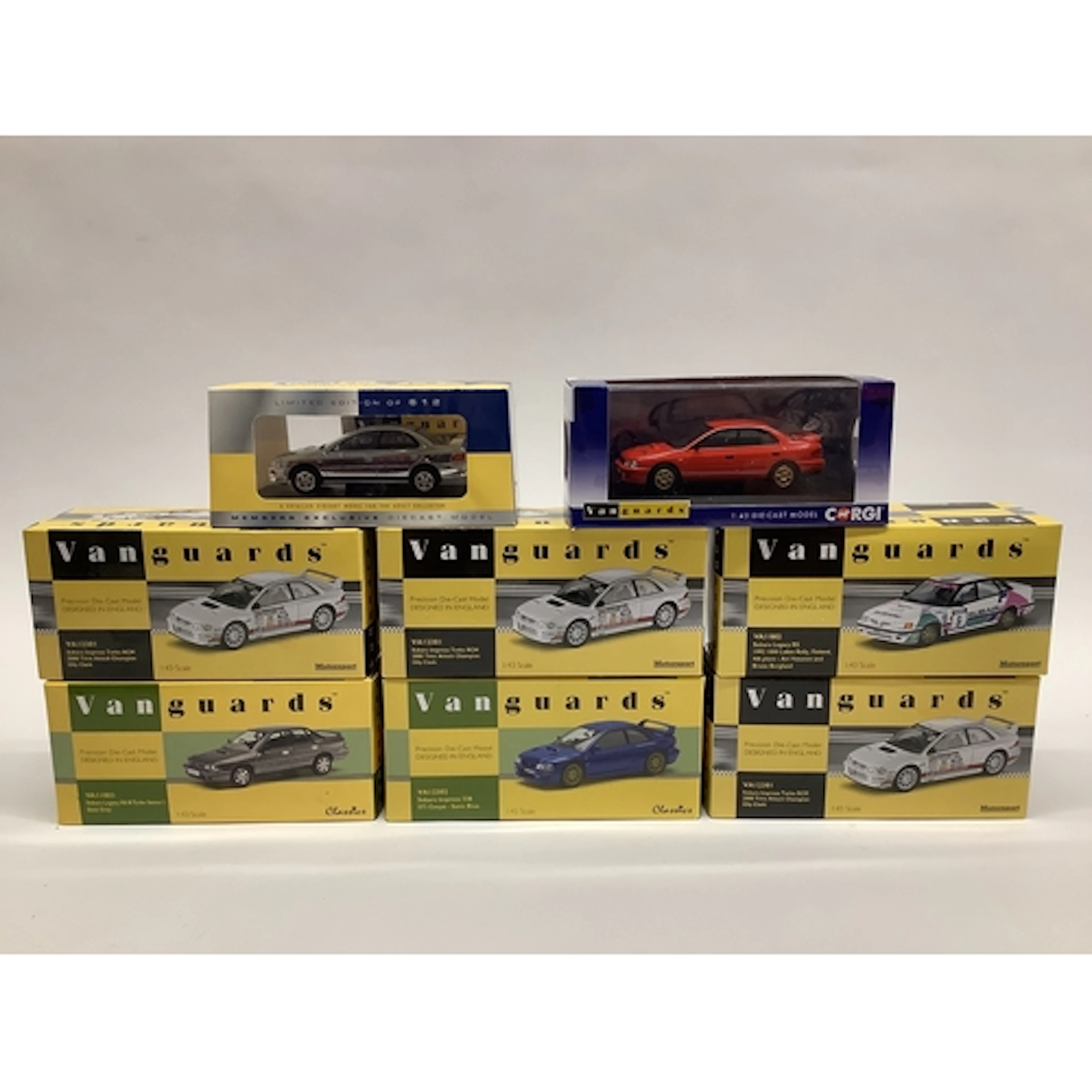 Eight Lledo, Corgi Vanguards 1:43rd scale diecast model Subu...