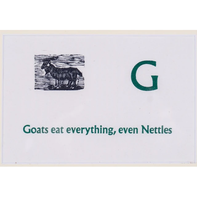 Enid Marx (1902-1998), wood engraving on paper, Goats eat ev...