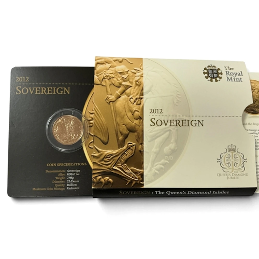2012 Royal Mint Gold Sovereign, cased.