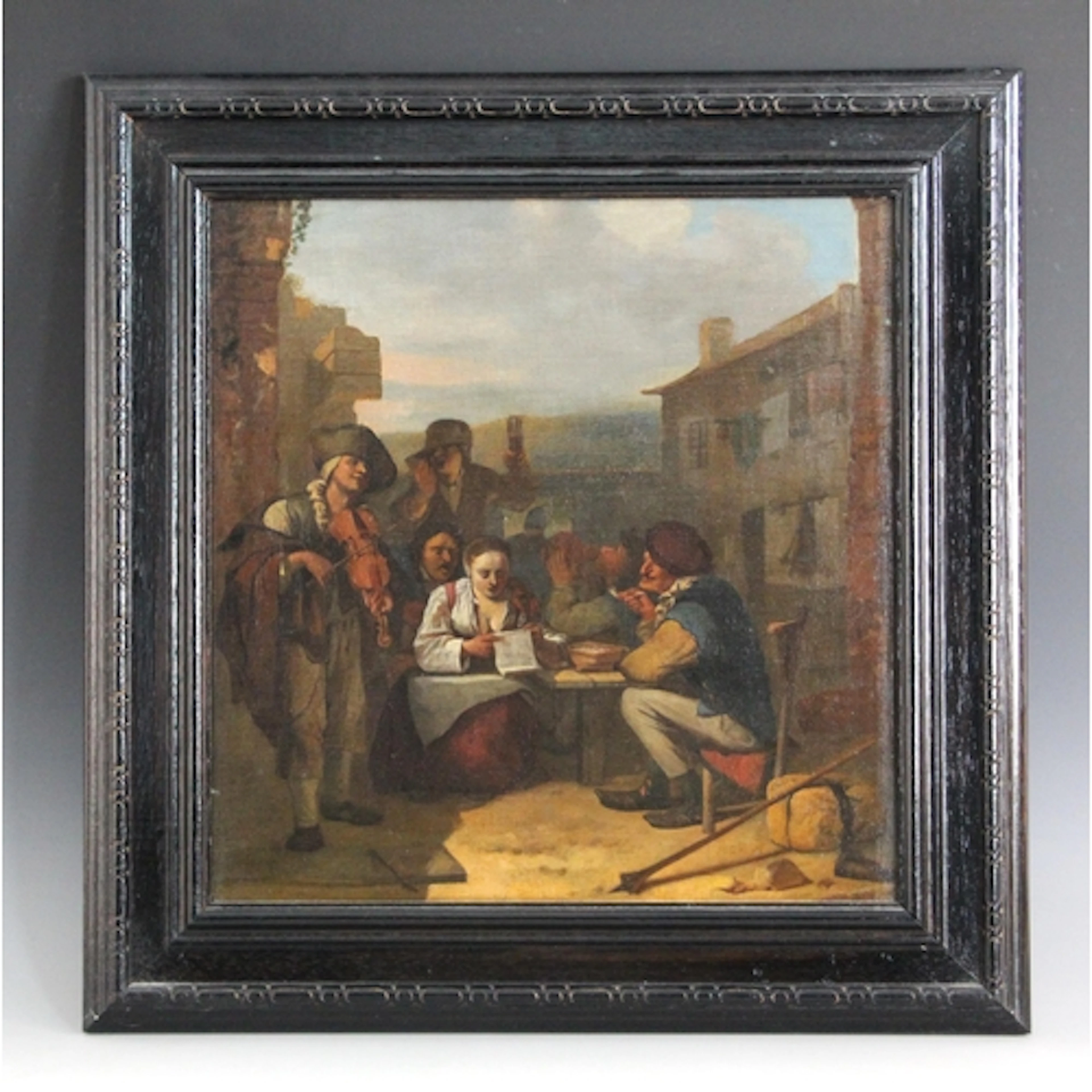 Cornelis Bega (Dutch, 1632-1664), Peasants outside a taver...