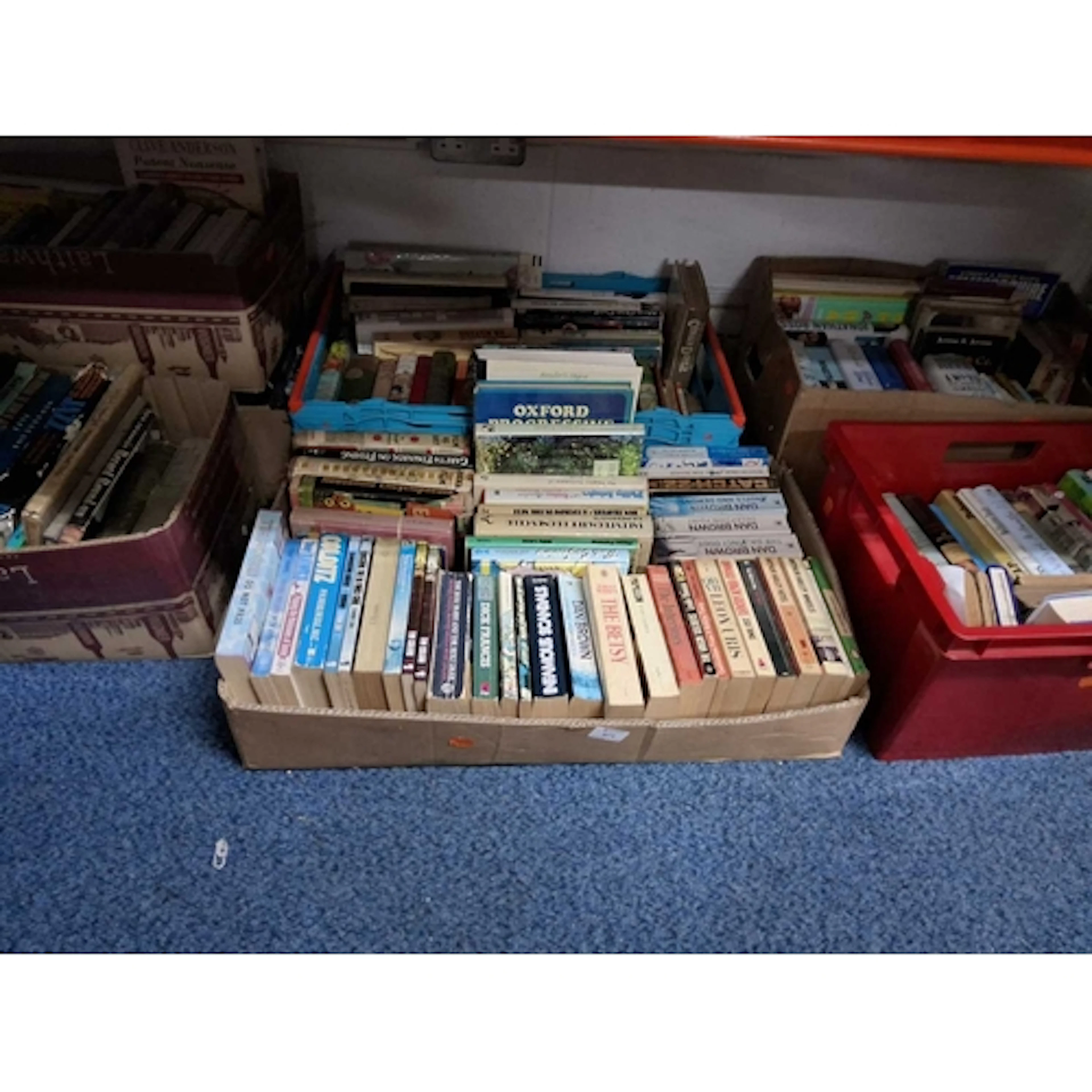 SEVEN BOXES OF BOOKS containing a large quantity of miscella...