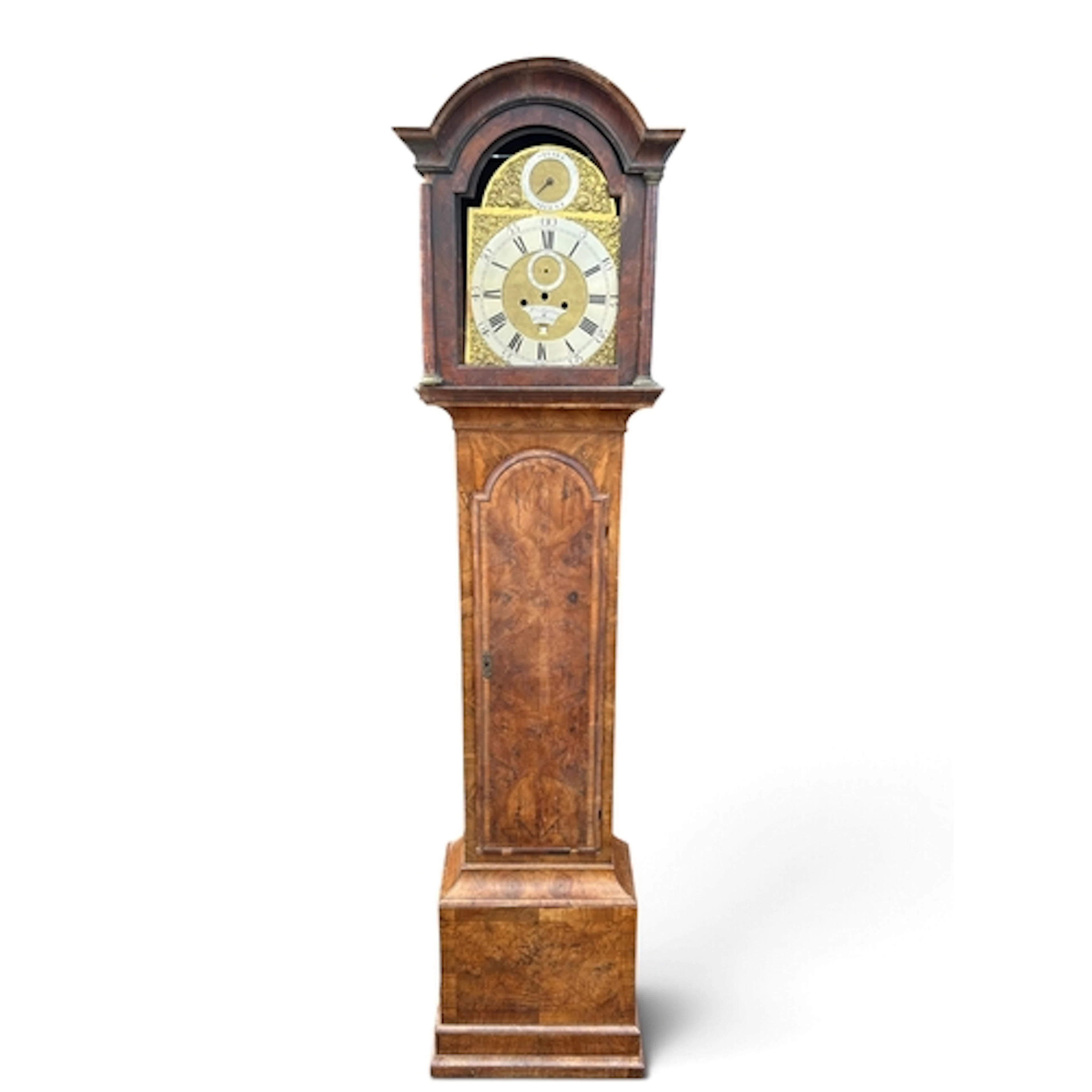 WILLIAM STAPLETON, LONDON: A GEORGE II WALNUT LONGCASE CLOCK...