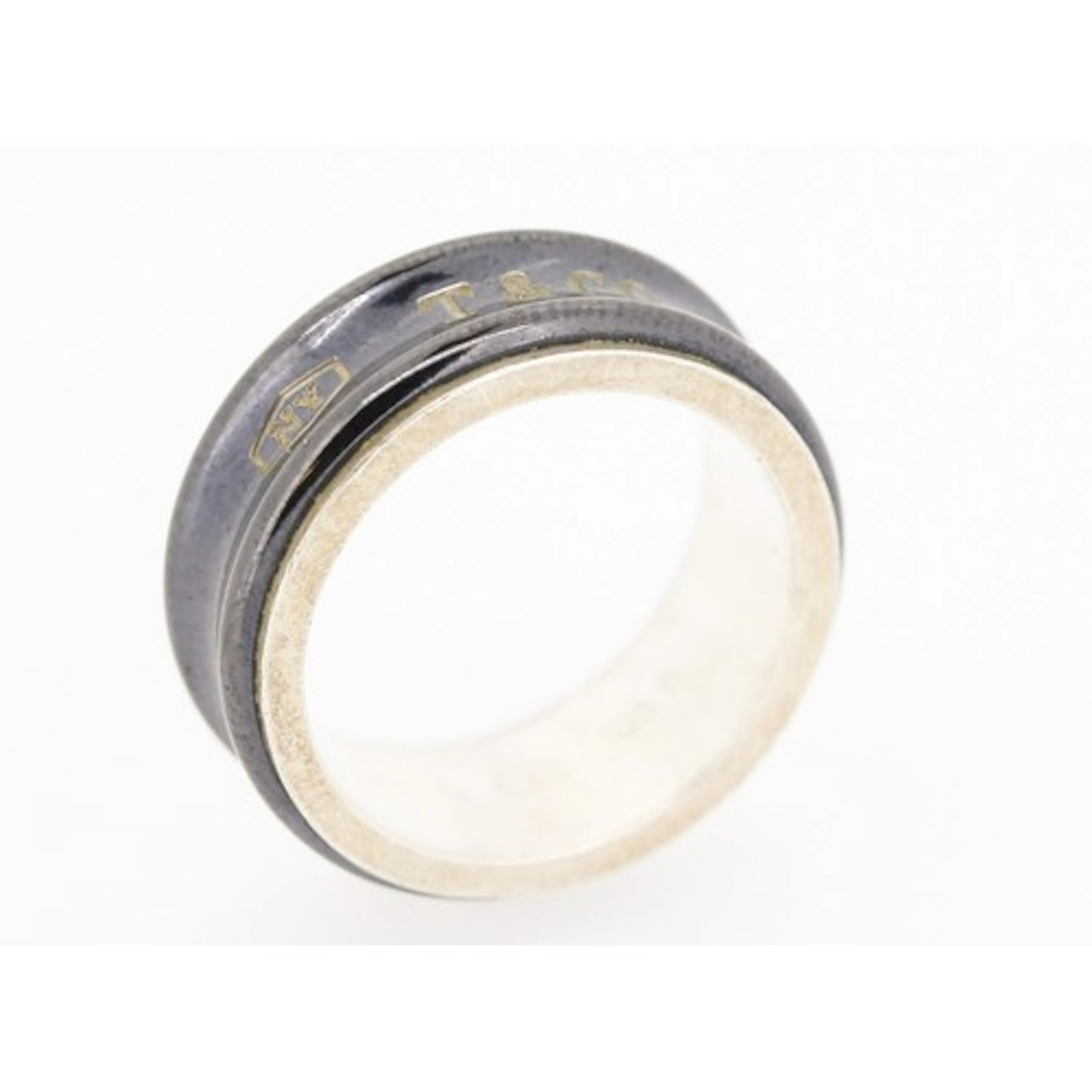 Tiffany & Co. Midnight Titanium and Sterling Silver Ring 183...
