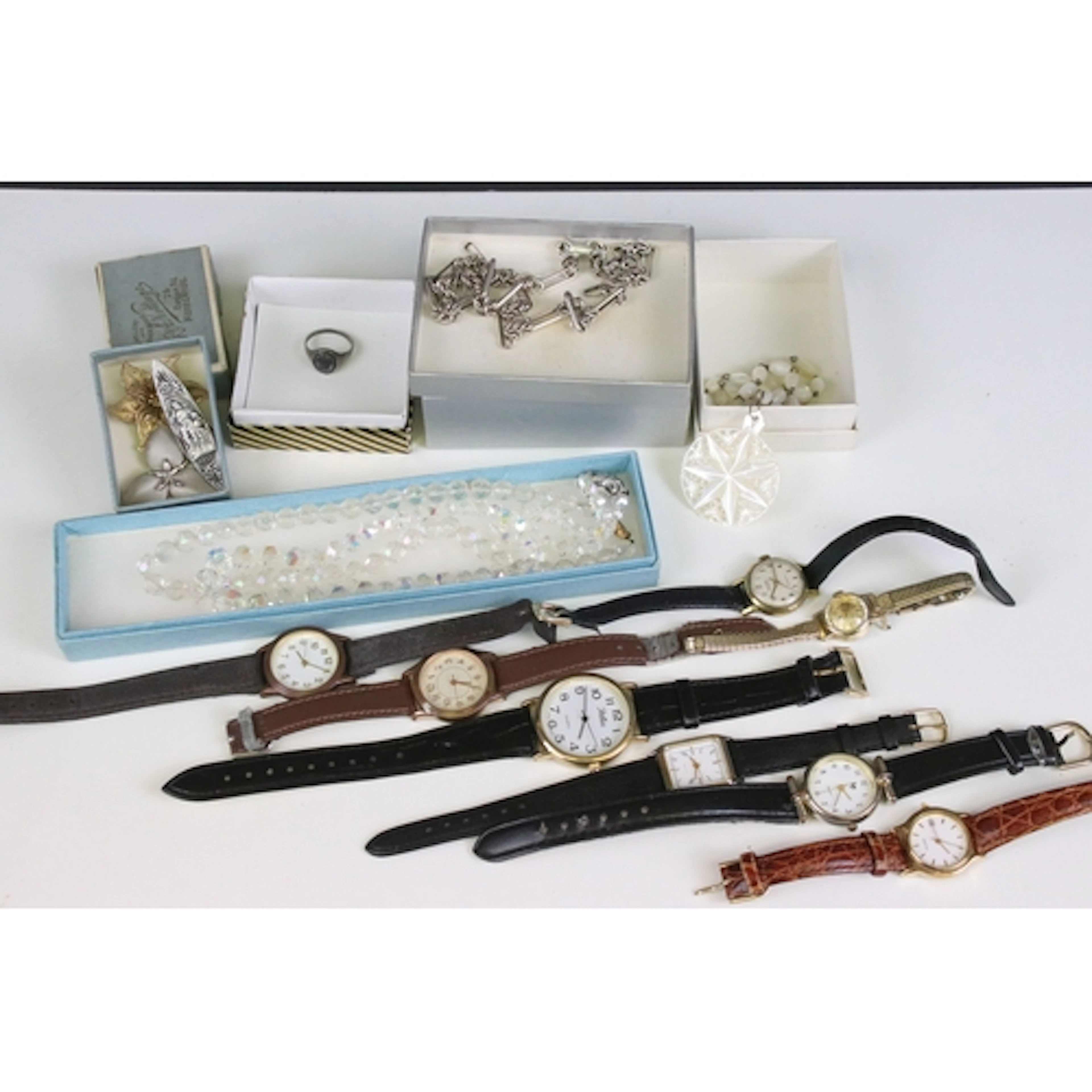 Collection of jewellery and watches, to include, a silver by...