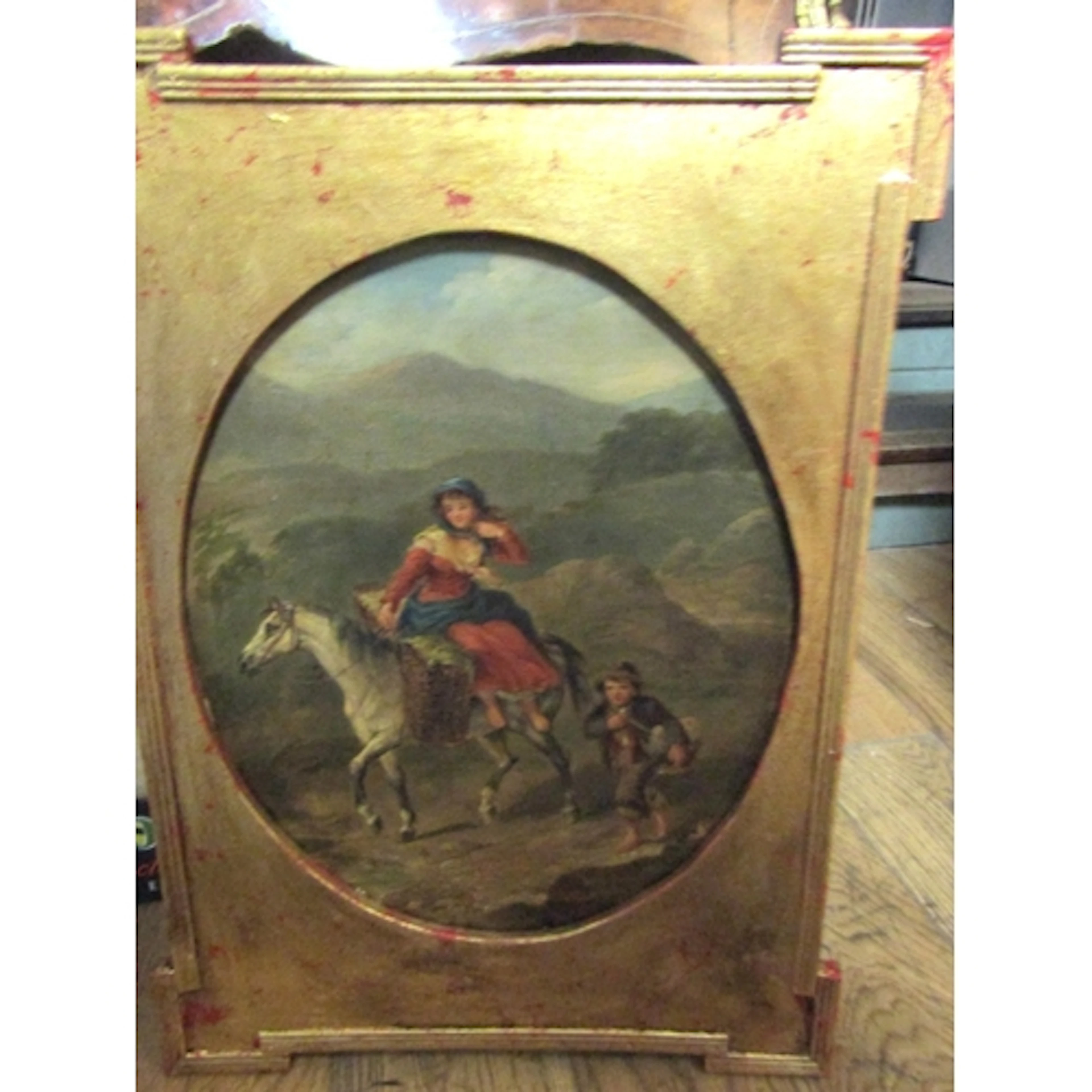 Irish School Early 19th Century Lady Riding Bay Mare with Cr...