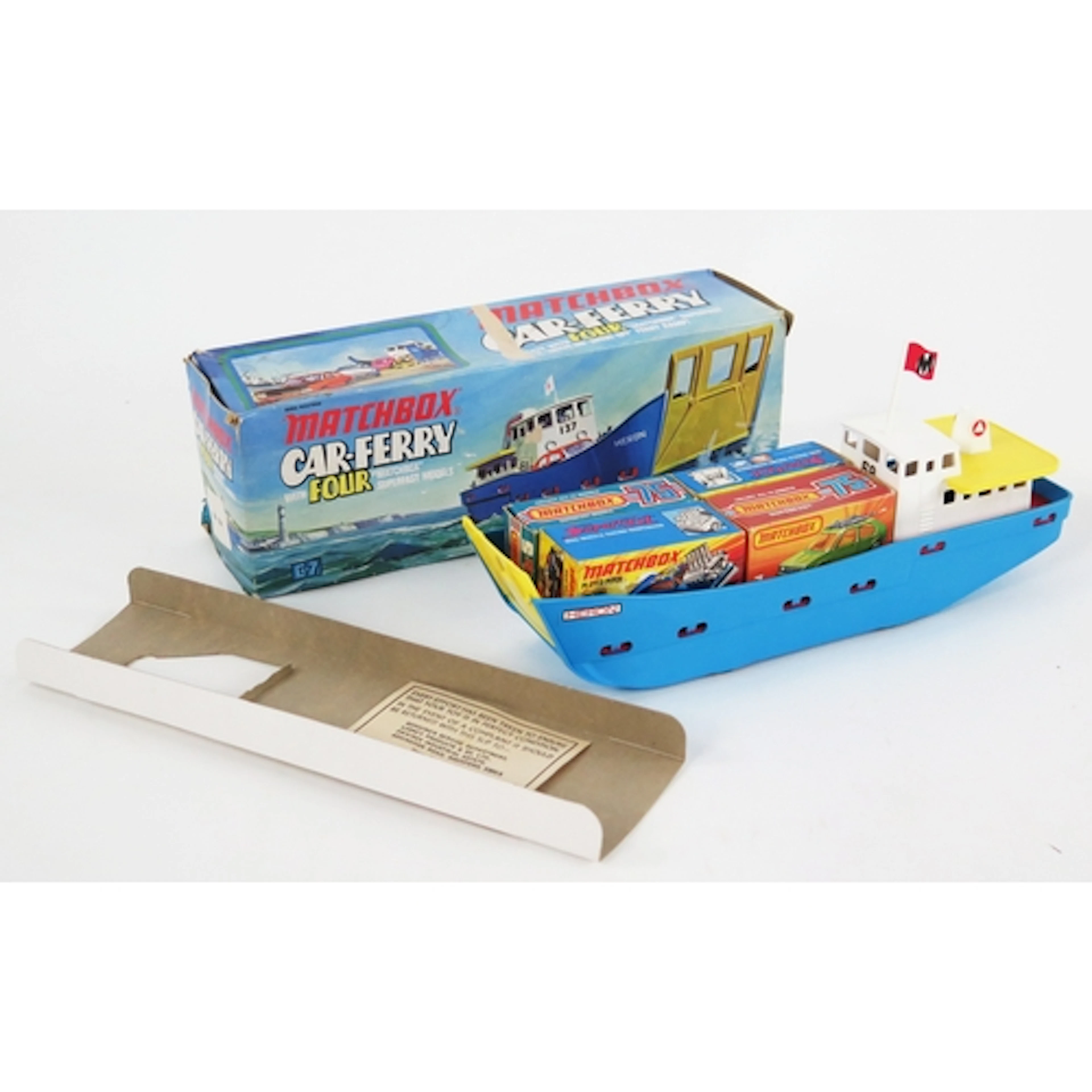 Matchbox Superfast G-7 Car-Ferry with 7 VW Golf, 5 Seafire, ...