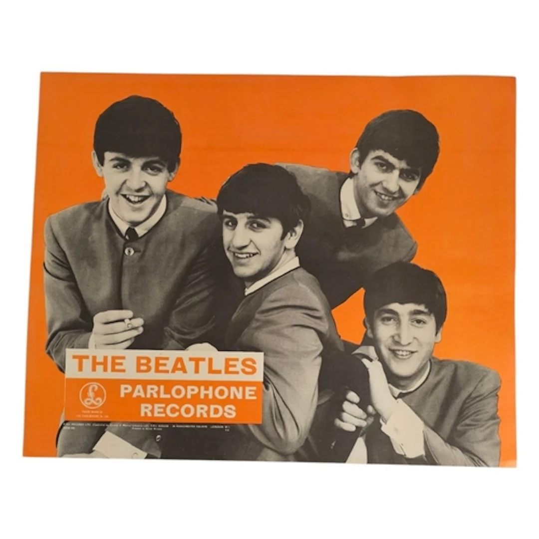 THE BEATLES, A RARE ORIGINAL PARLOPHONE PHOTOGRAPHIC ADVERTI...