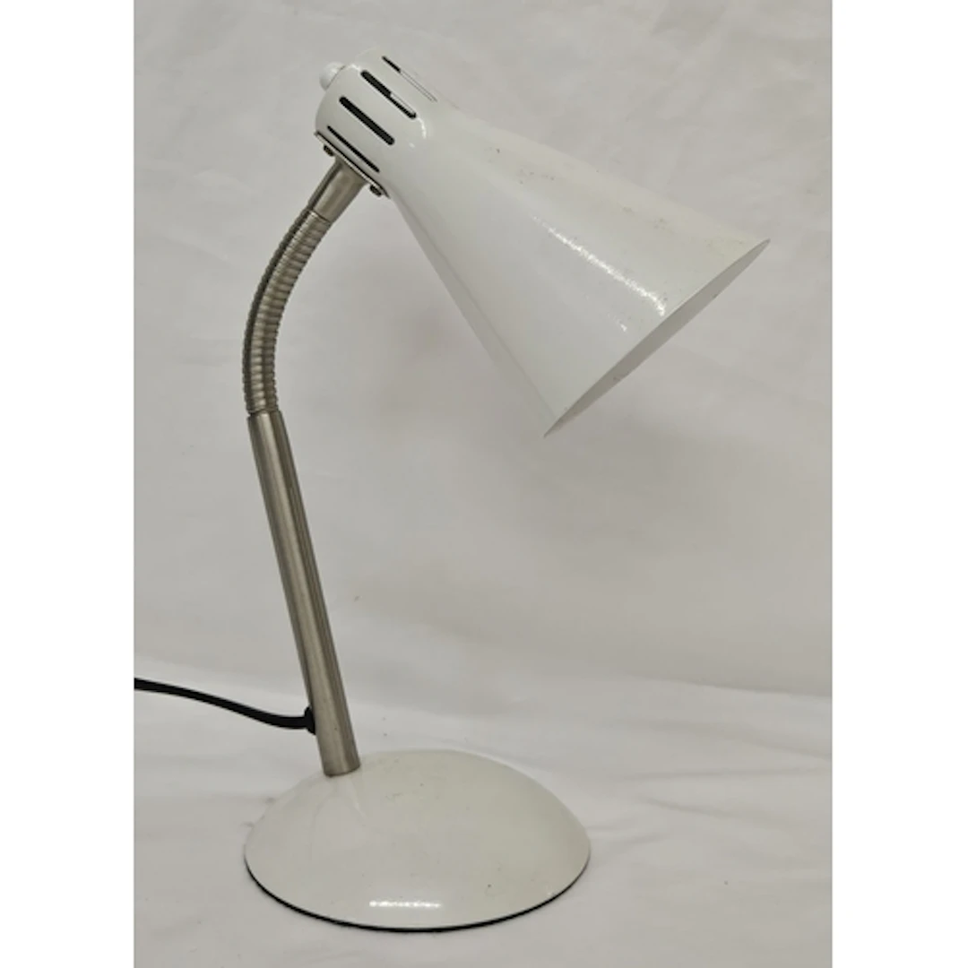Cream Goose Neck Table Lamp with switch approx. 29.5cm H UNT...