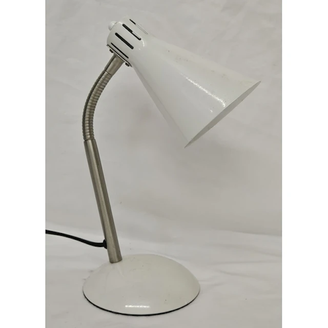 Cream Goose Neck Table Lamp with switch approx. 29.5cm H UNT...