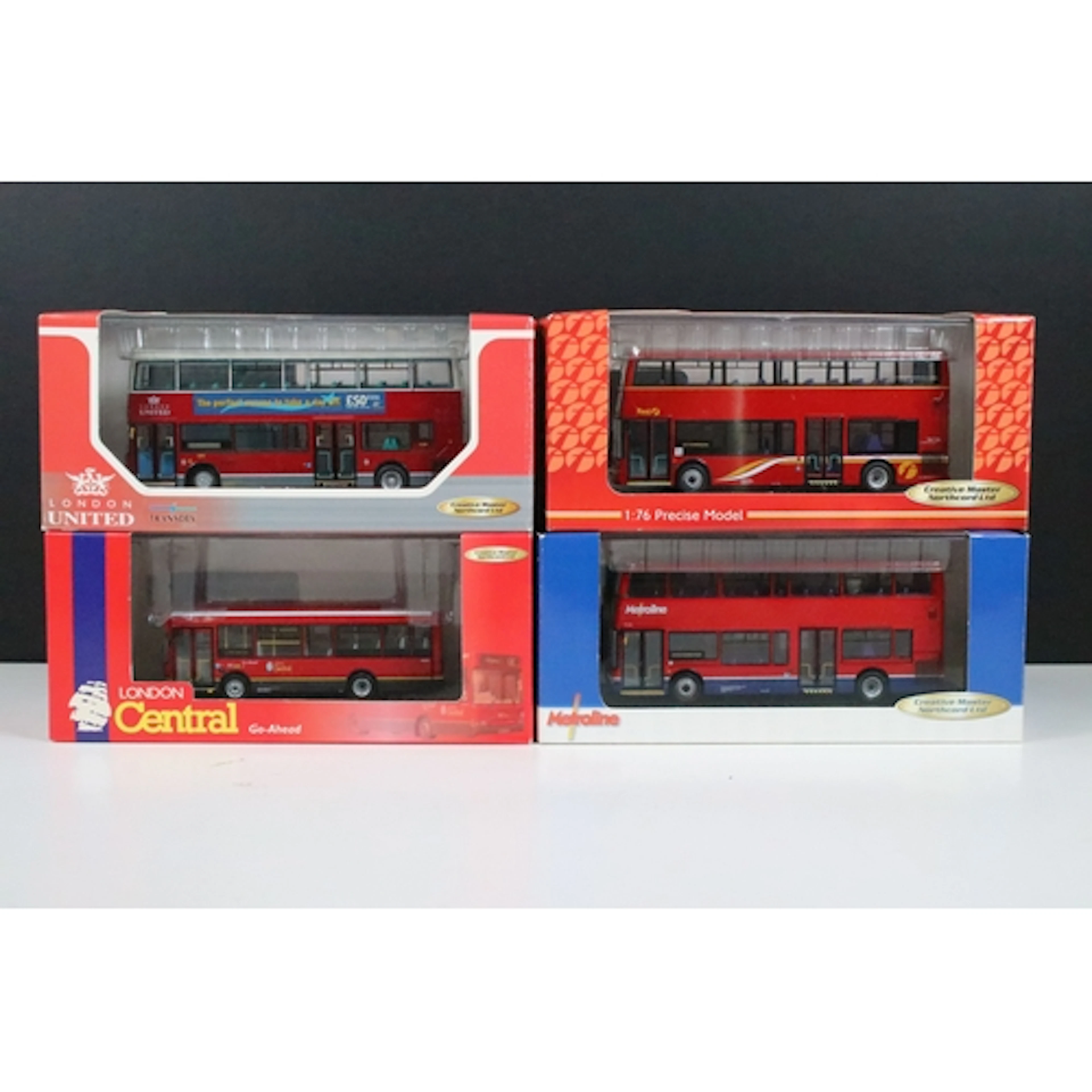 Four boxed / cased Creative Master Northcord Ltd diecast mod...