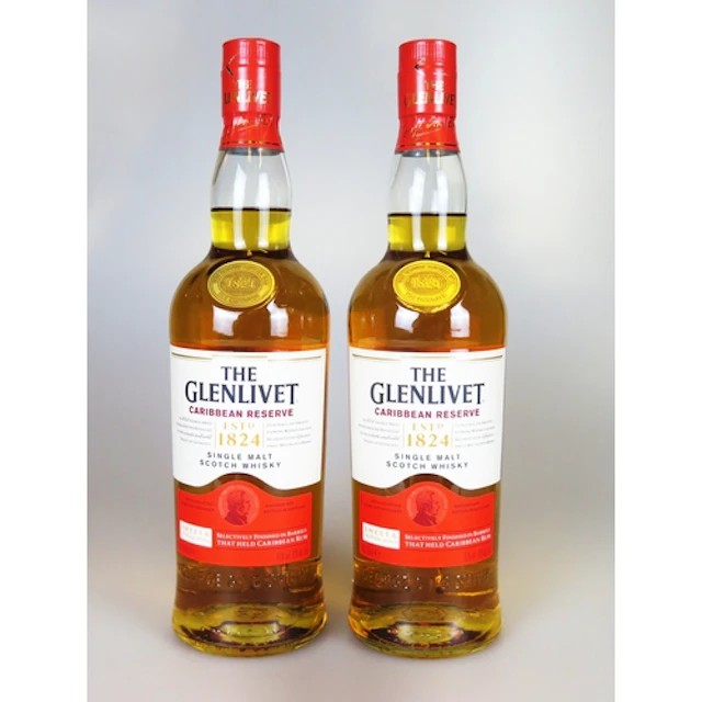 Two bottles of The Glenlivet Caribbean Reserve Single Malt S...