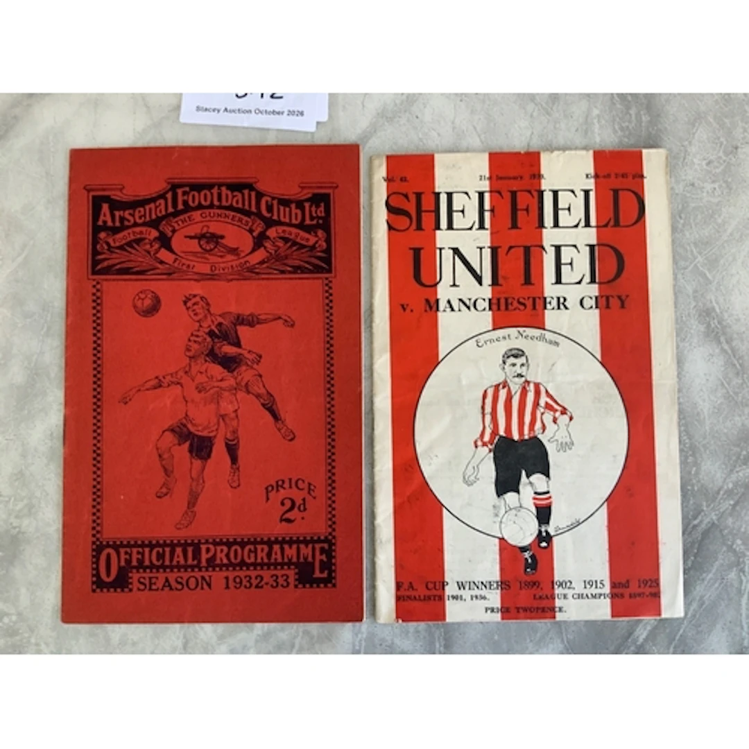 Sheffield United Pre War Football Programmes: 38/39 home Man...