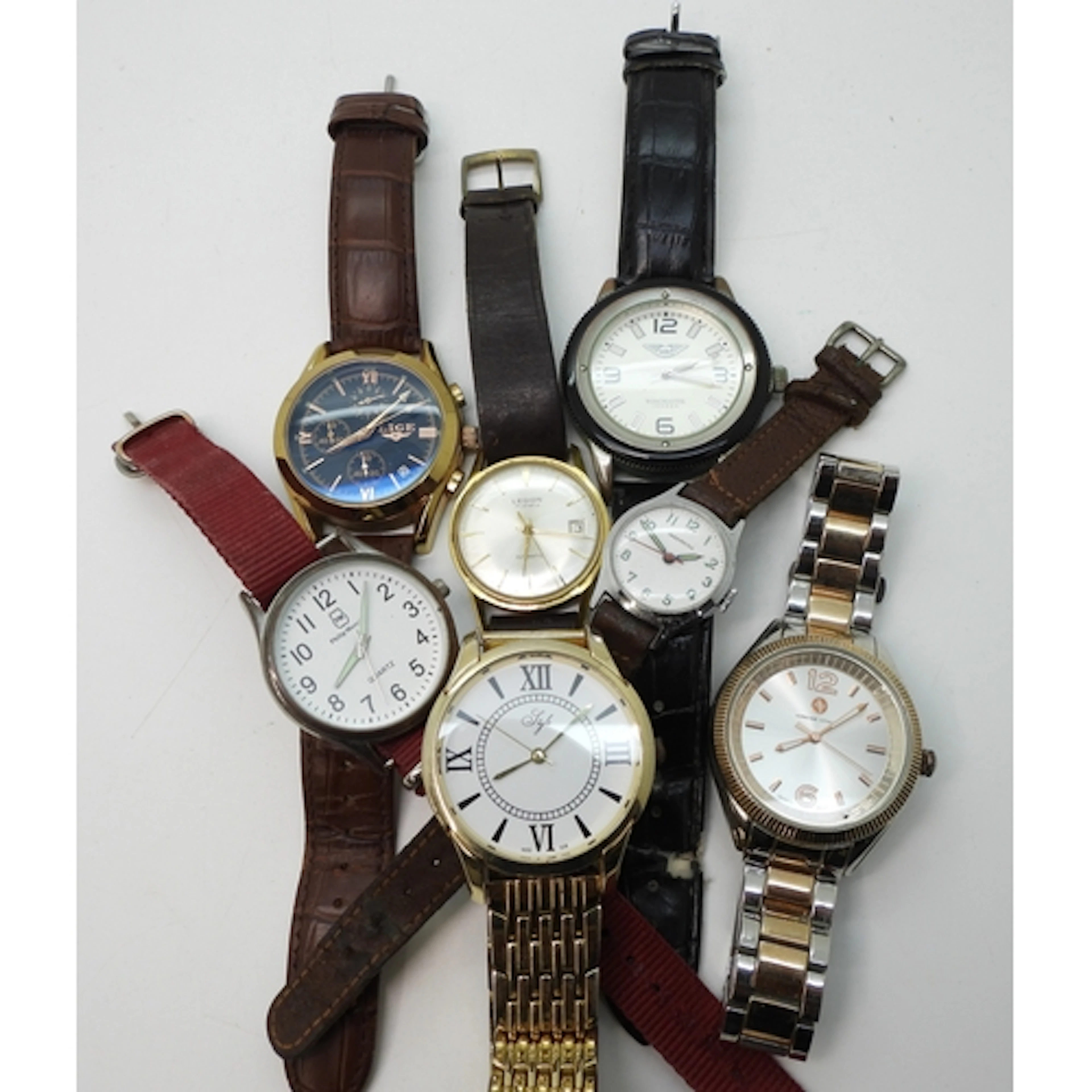 A collection of fashion watches to include a vintage Legion ...