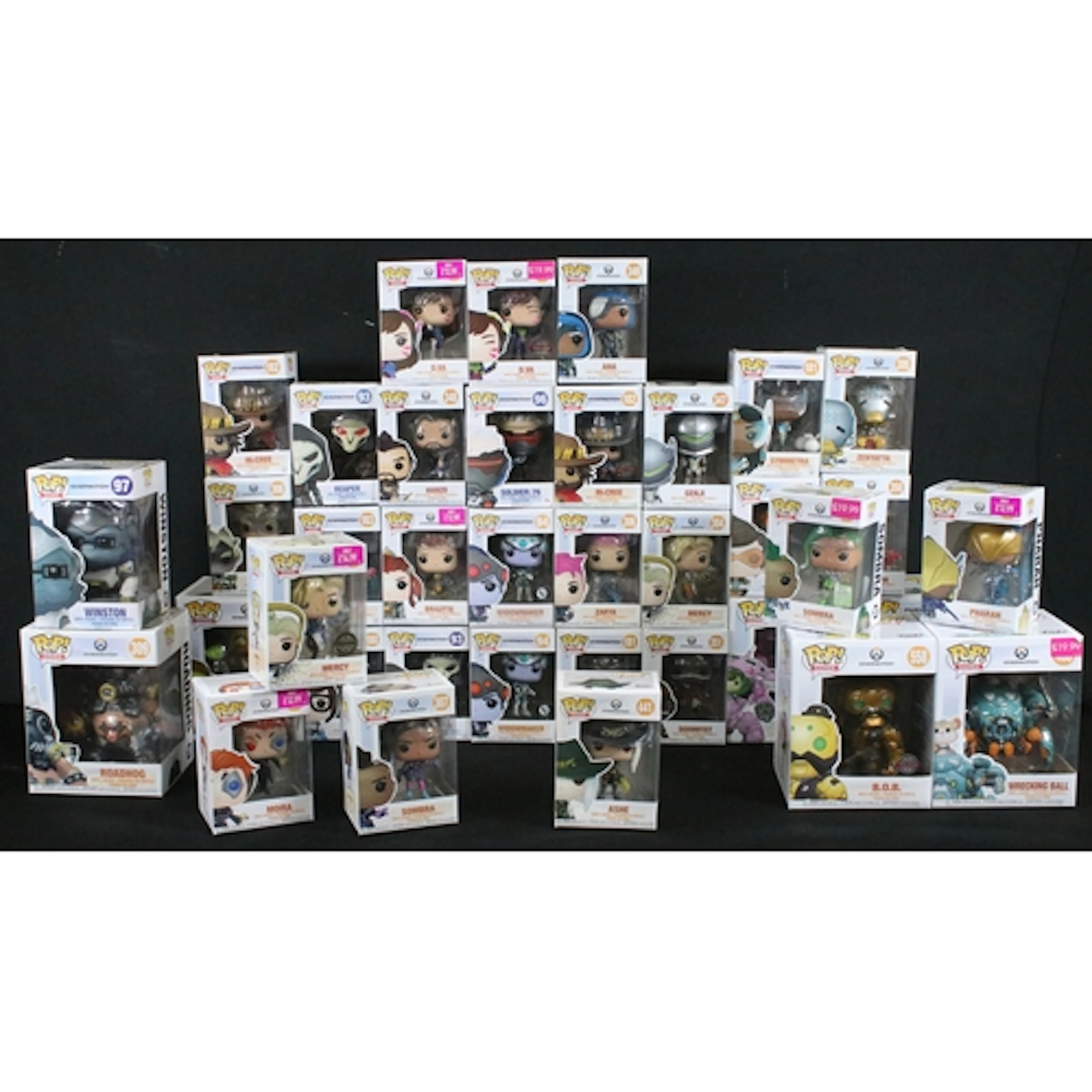 35 Boxed Funko Pop Games Overwatch figures to include 93 Exc...