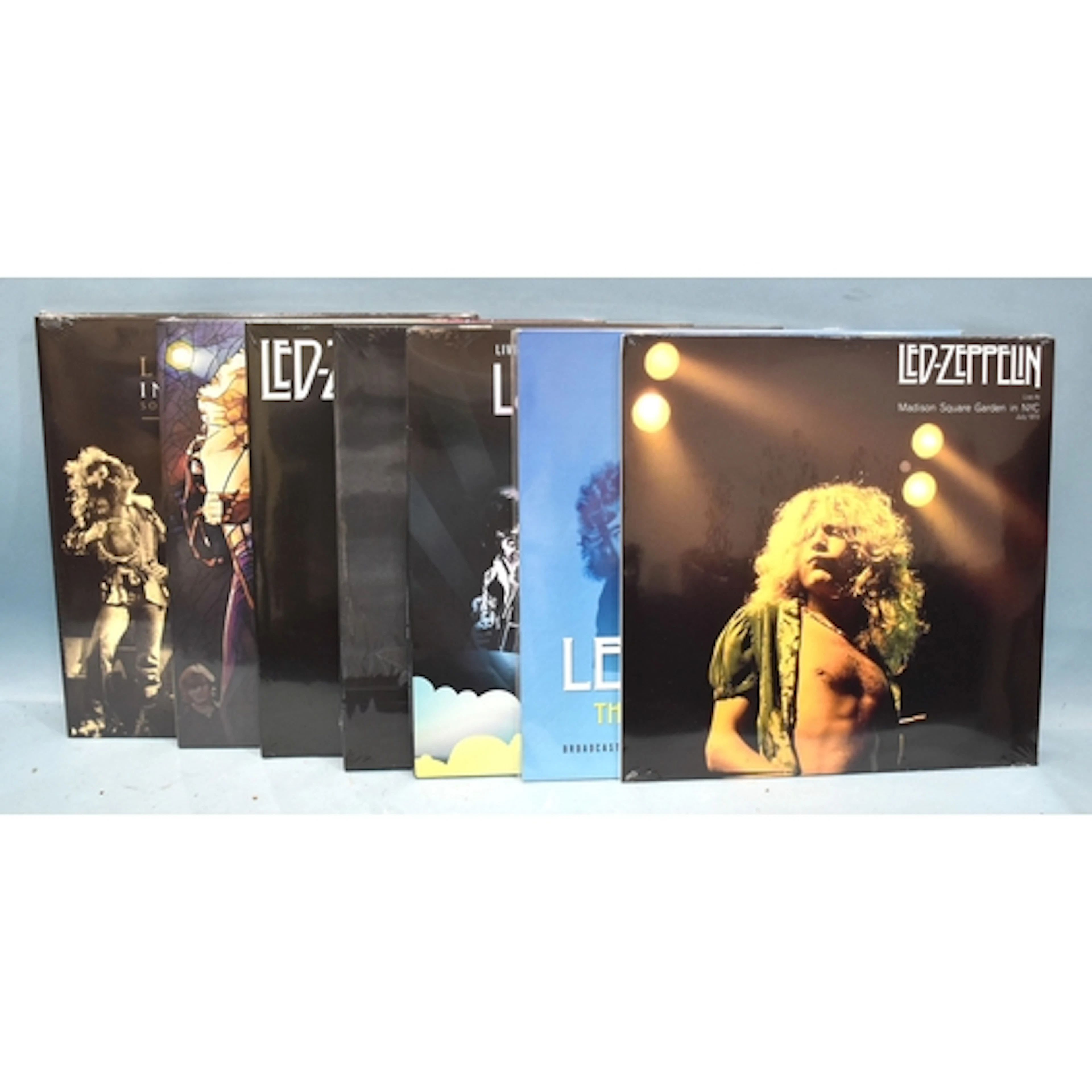 Led Zeppelin, a collection of eight sealed vinyl LP's: Inner...