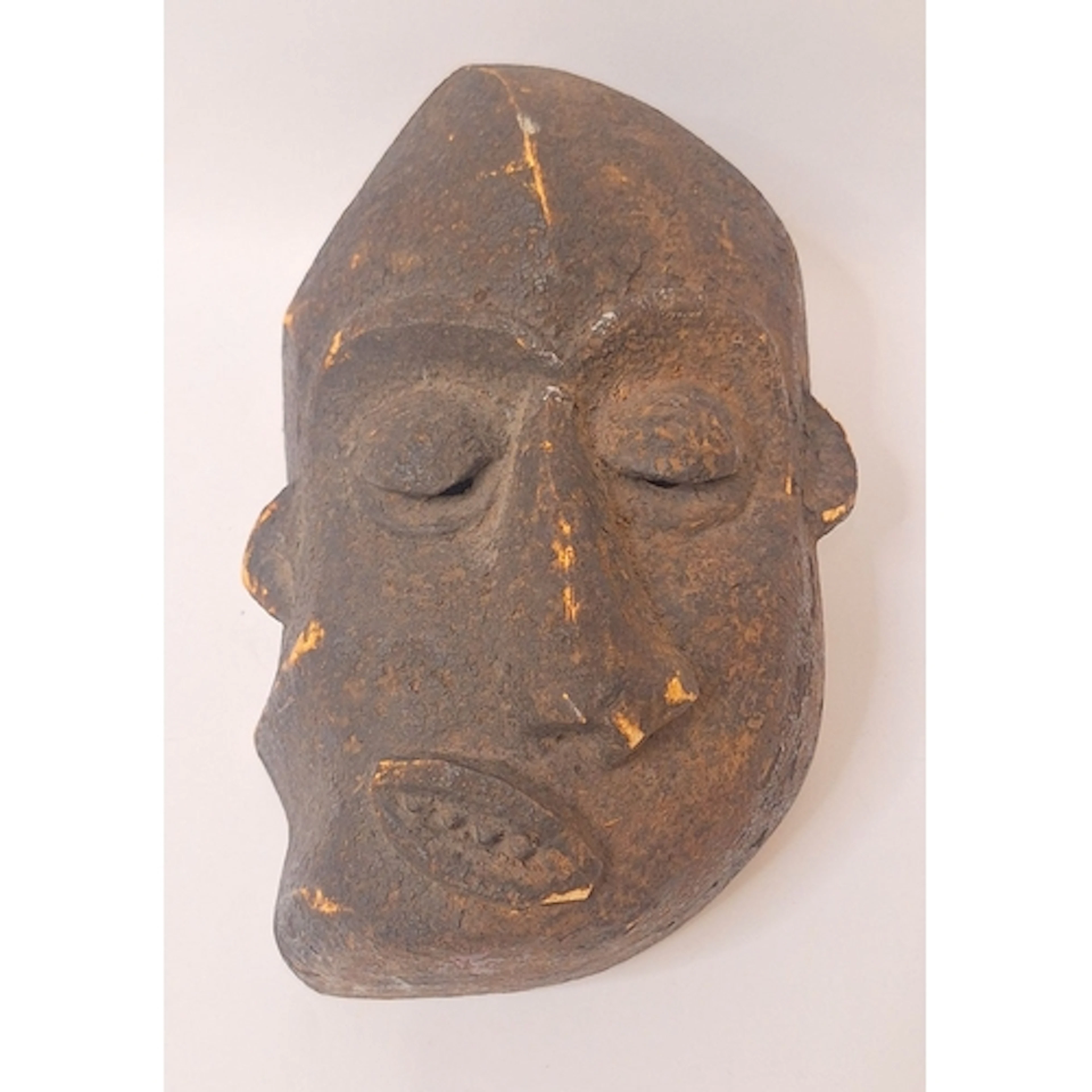 Vintage African Wall Mask mans face, slightly surrealist sty...