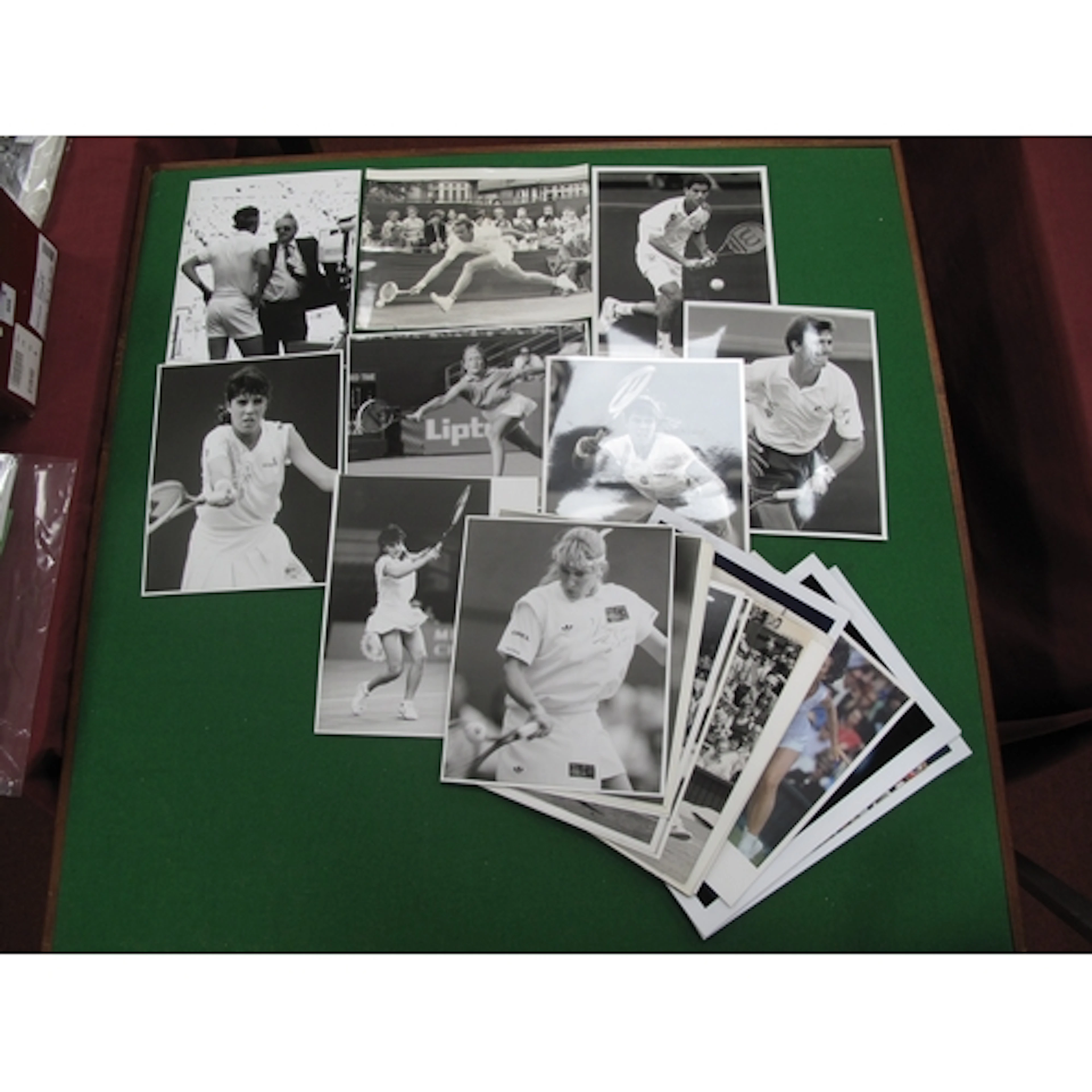 Tennis Player Autographed Press Photos/ Prints (8) usually b...