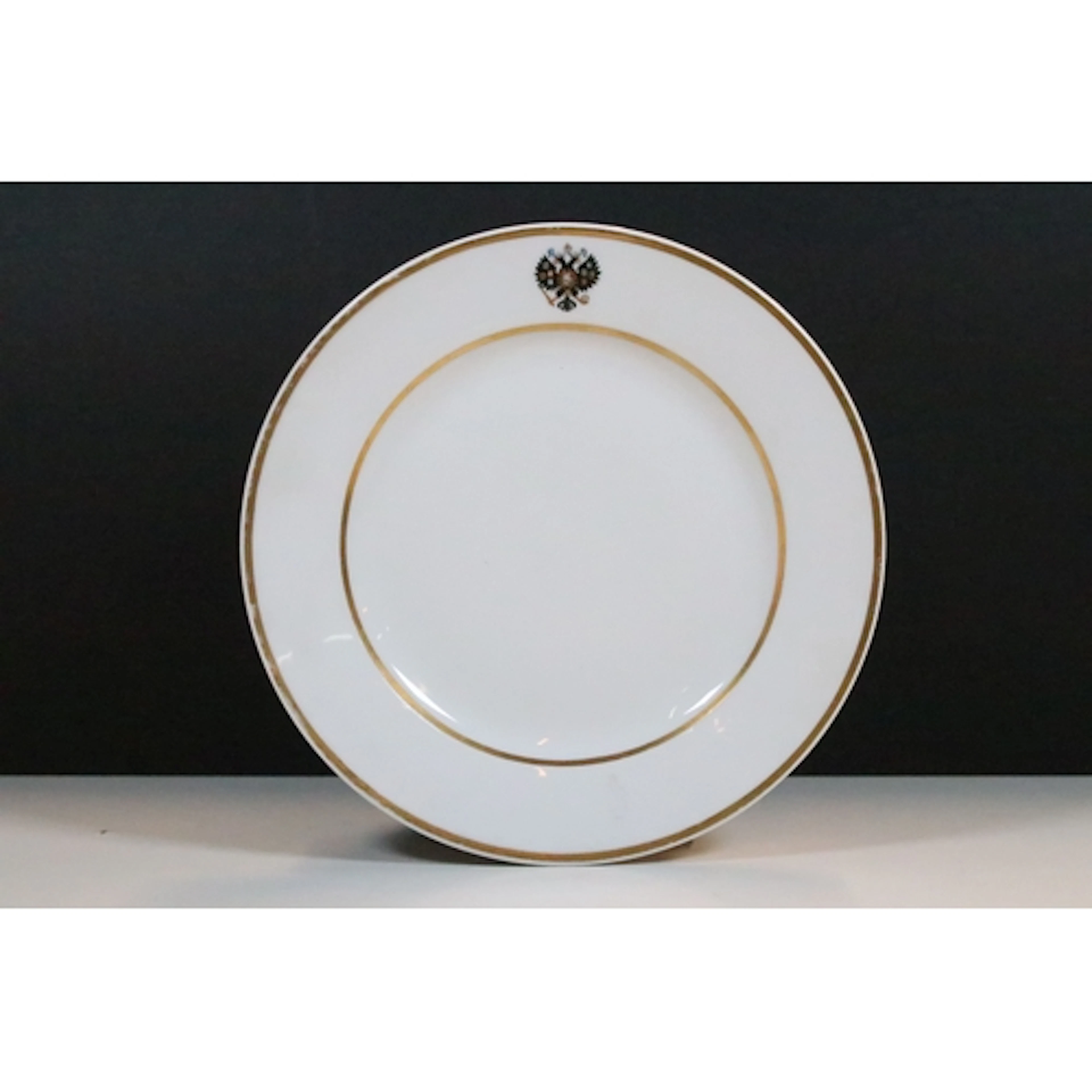 Russian 19th century Imperial porcelain plate, having gilded...