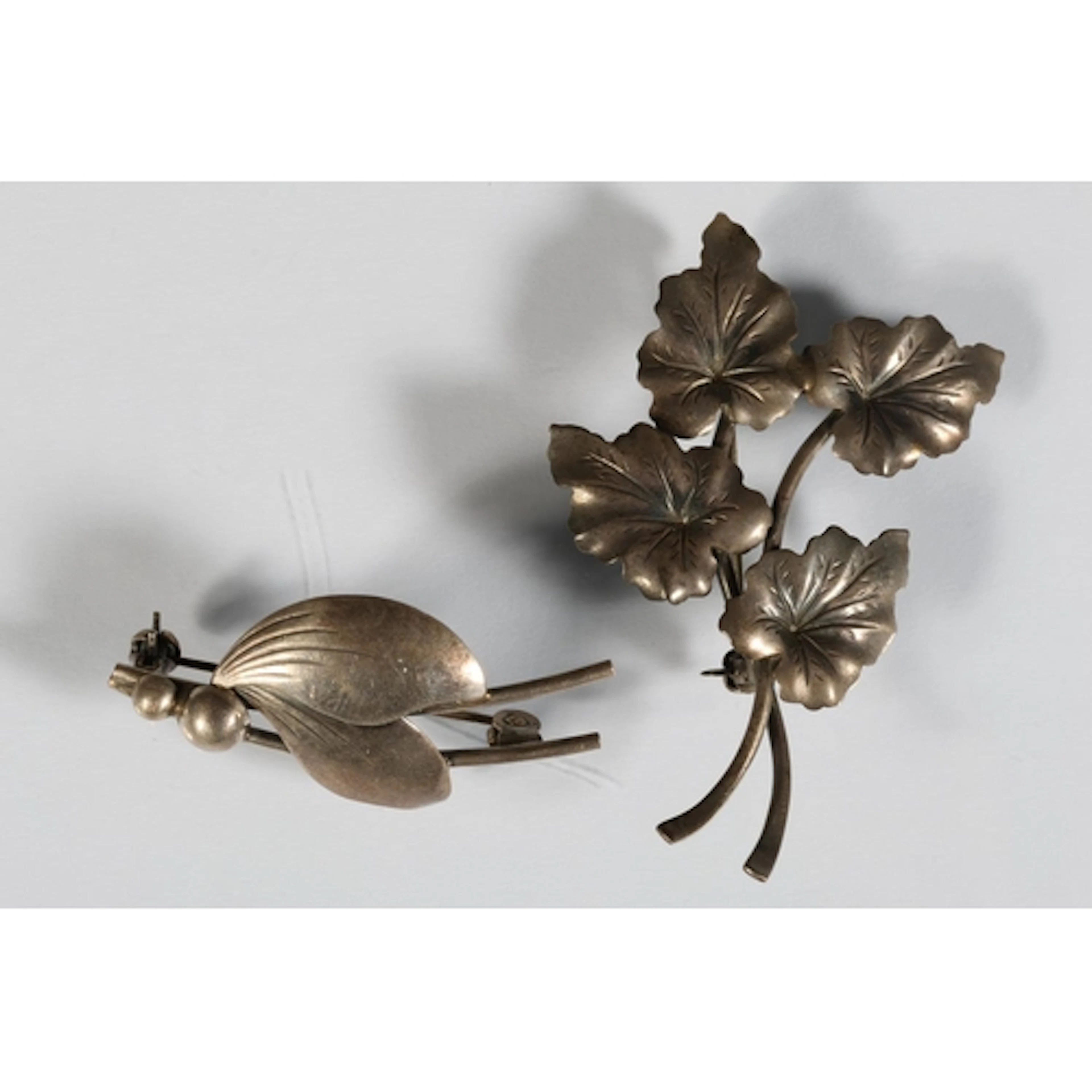 NIELS ERIK FROM (Danish 1908-1982), two modernist silver bro...