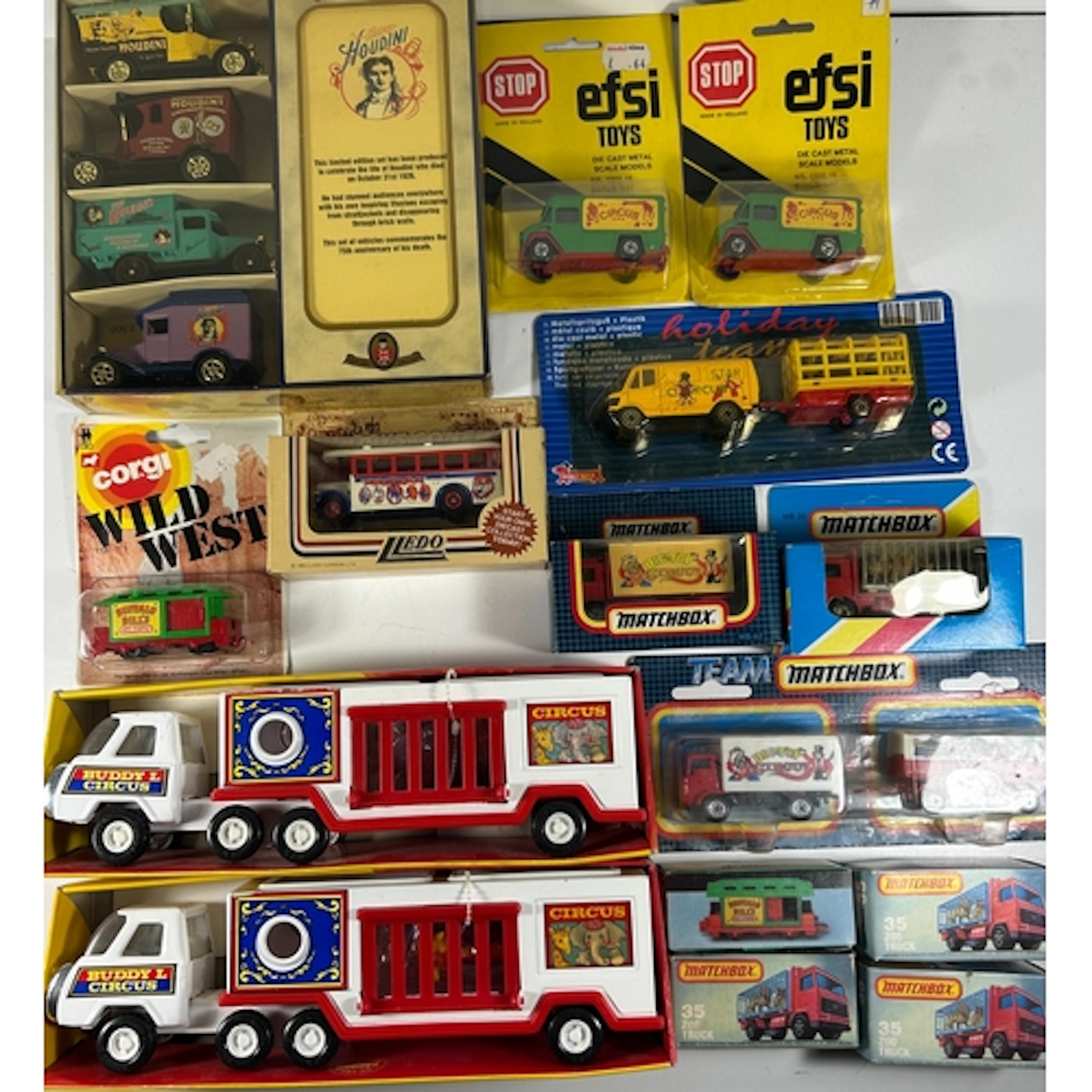 A collection of CIRCUS related die cast models by various ma...