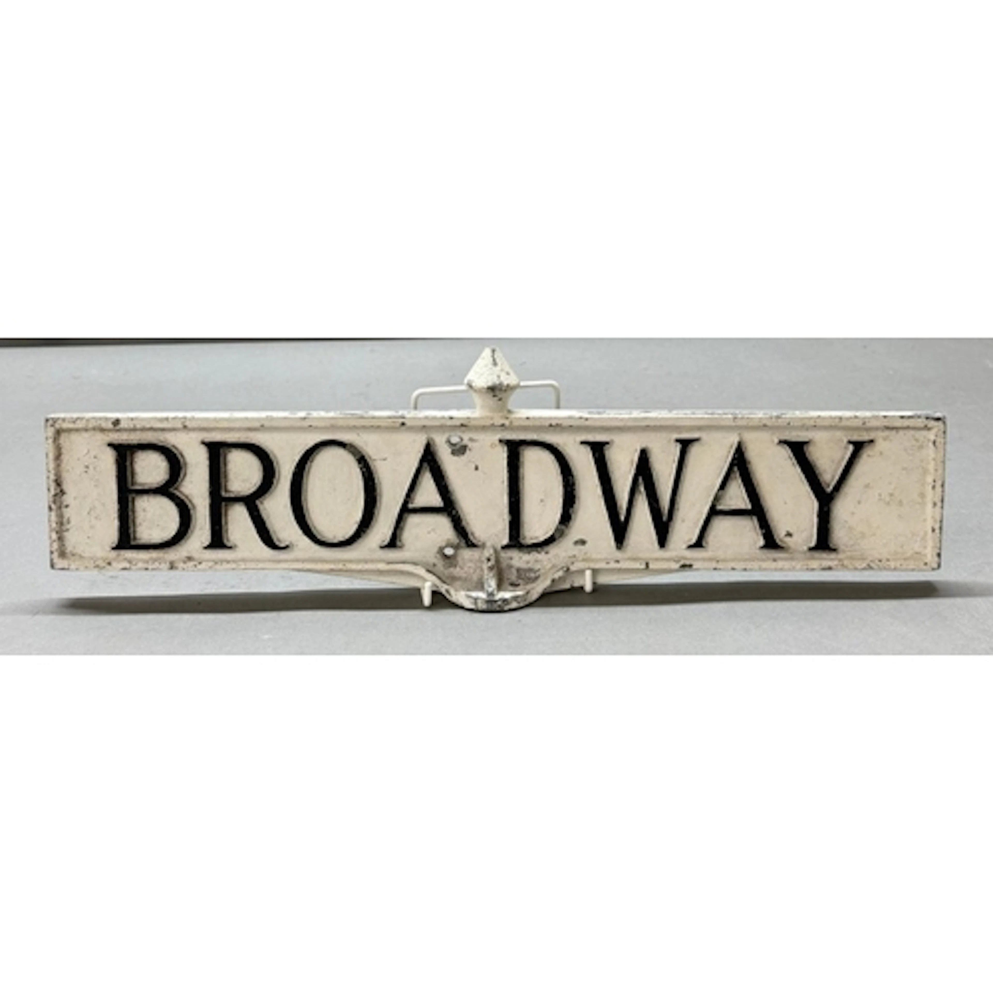 A Cast Iron 'Broadway' sign